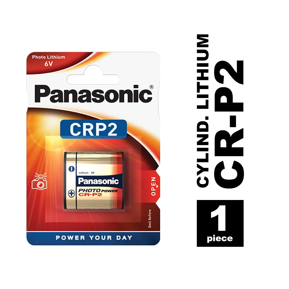 Cylindryczna bateria litowa Panasonic CRP2 o długiej żywotności idealna do sprzętu fotograficznego i wideo, 6 V, 1 sztuka