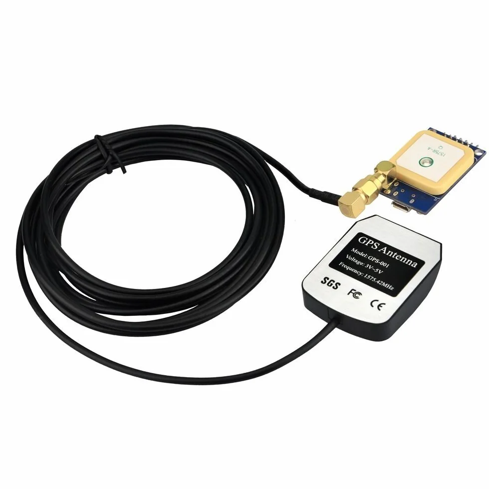 DollaTek Wodoodporna aktywna antena GPS 28dB 3 metry port SMA do samochodu NEO-6M U-BLOX