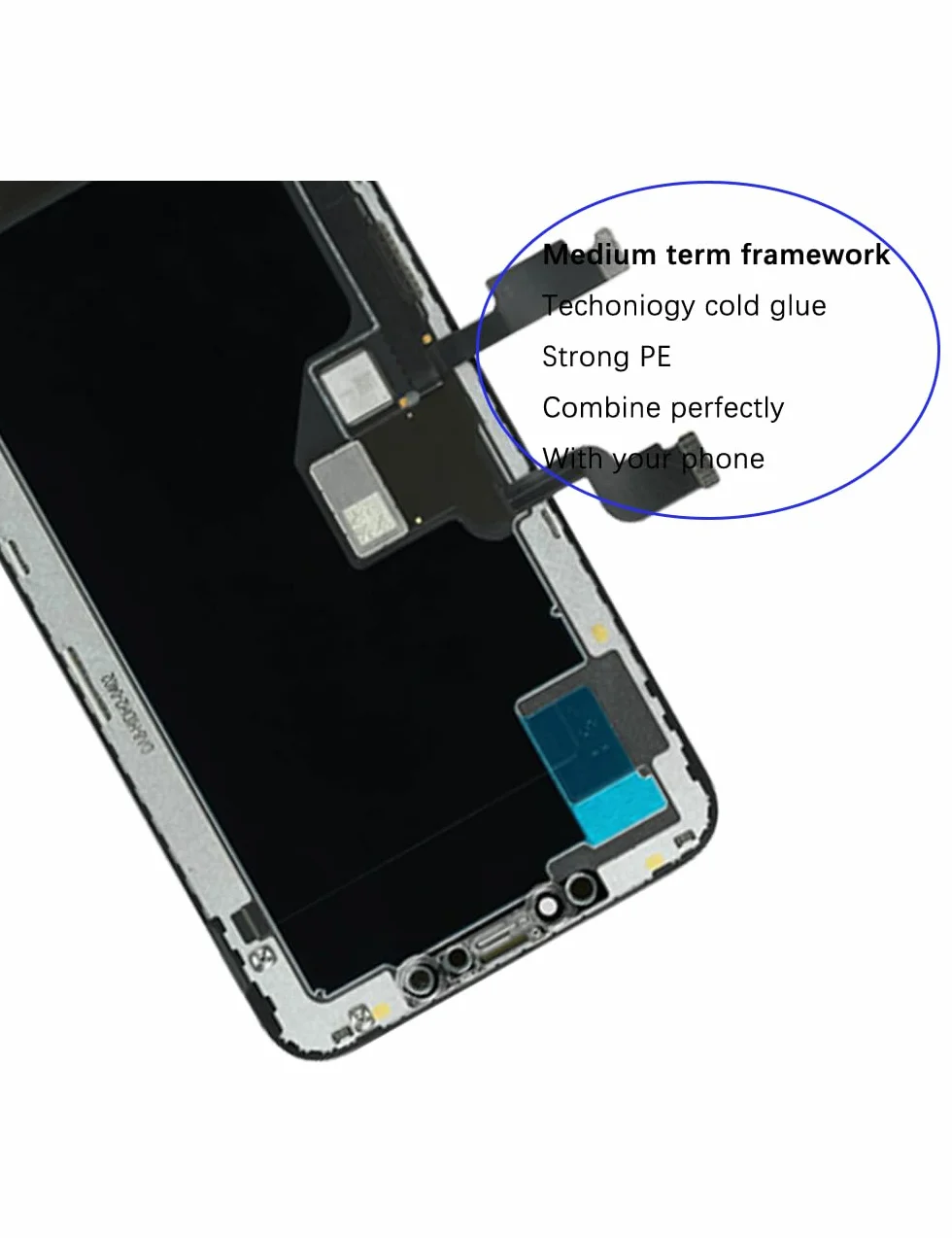 Wyświetlacz do iPhone XS Max LCD zamiennik ekranu FHD ekran dotykowy 3D Touch Face ID Digitizer ramka montażowa, wodoodporna adhesive, zestawy naprawcze