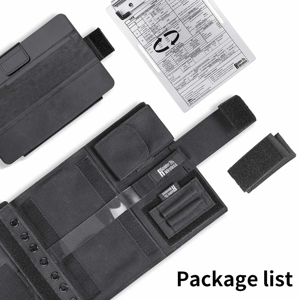 Pilot Kneeboard z aluminiowym schowkiem. Kompatybilny z 7,9-calowym Apple iPad Mini 3 i 4, urządzeniami z systemem Android o podobnym rozmiarze