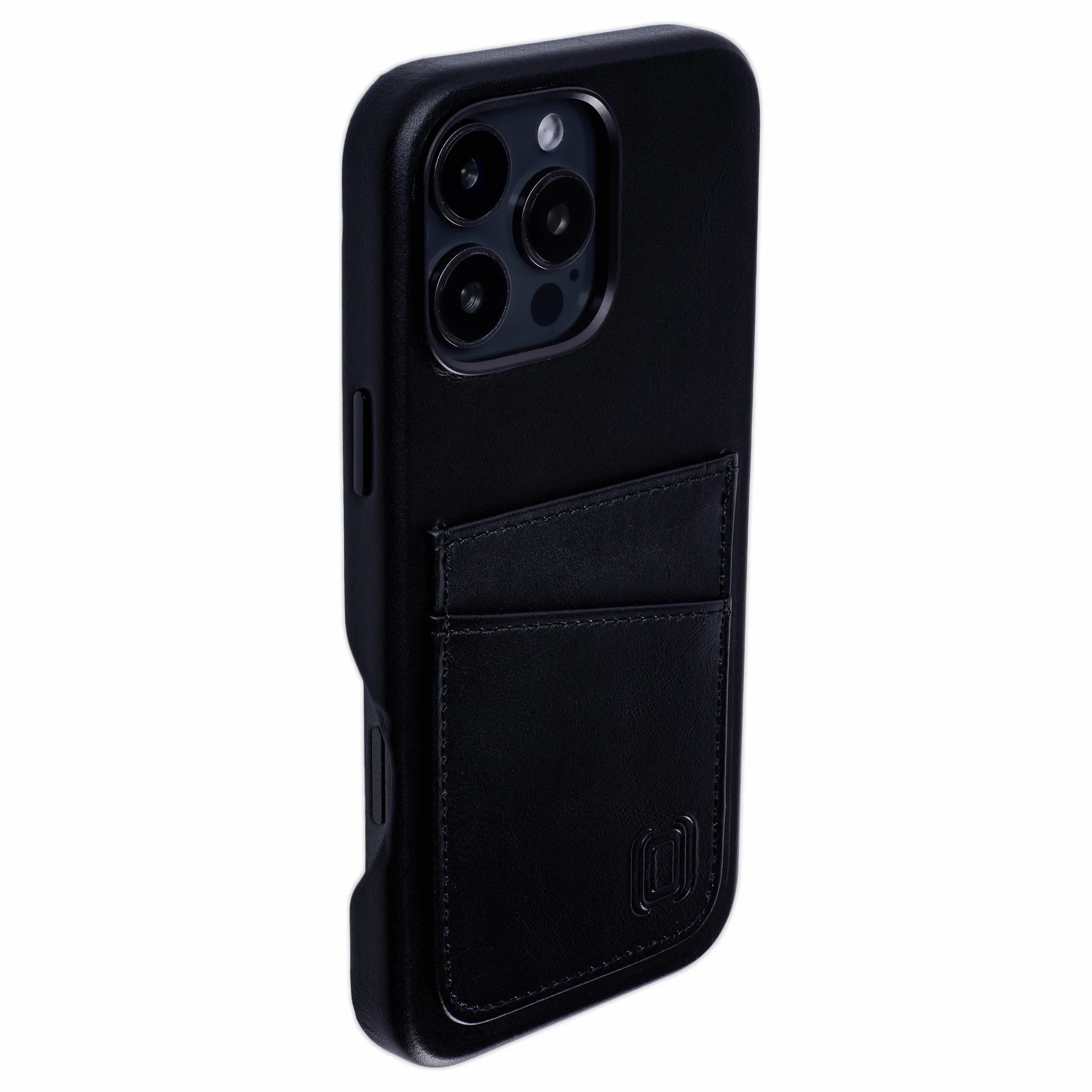 Dockem Etui ze Skóry Naturalnej V2 do iPhone 16 Pro Max z Wycięciem na Sterowanie Kamerą, Wbudowaną Metalową Płytką, Wszytym Portfelem z 2 Przegródkami na Karty Kredytowe (Czarny, M2GL)