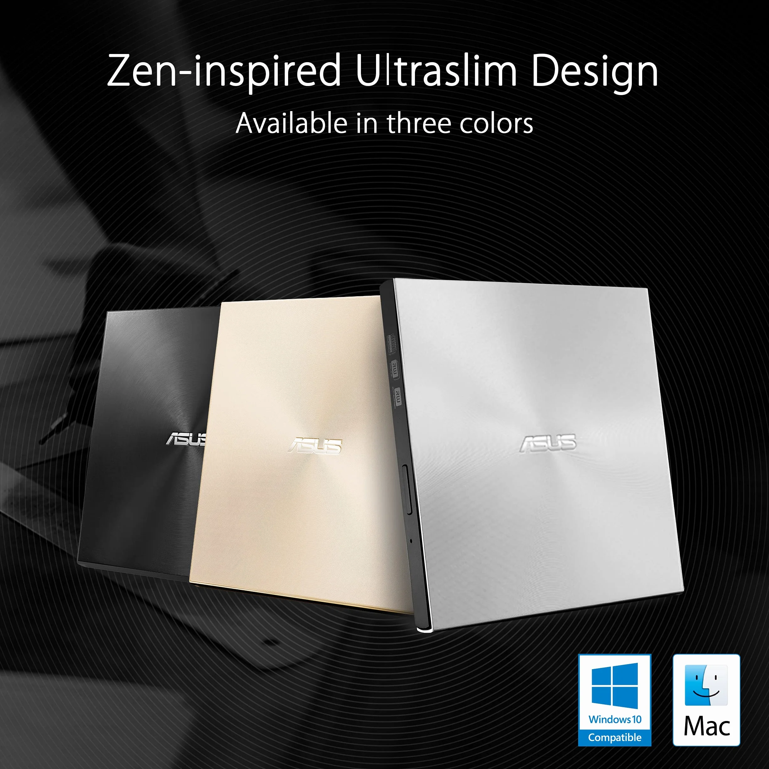 ASUS ZenDrive U8M zewnętrzny napęd DVD/nagrywarka (srebrny, USB-C, M-DISC)