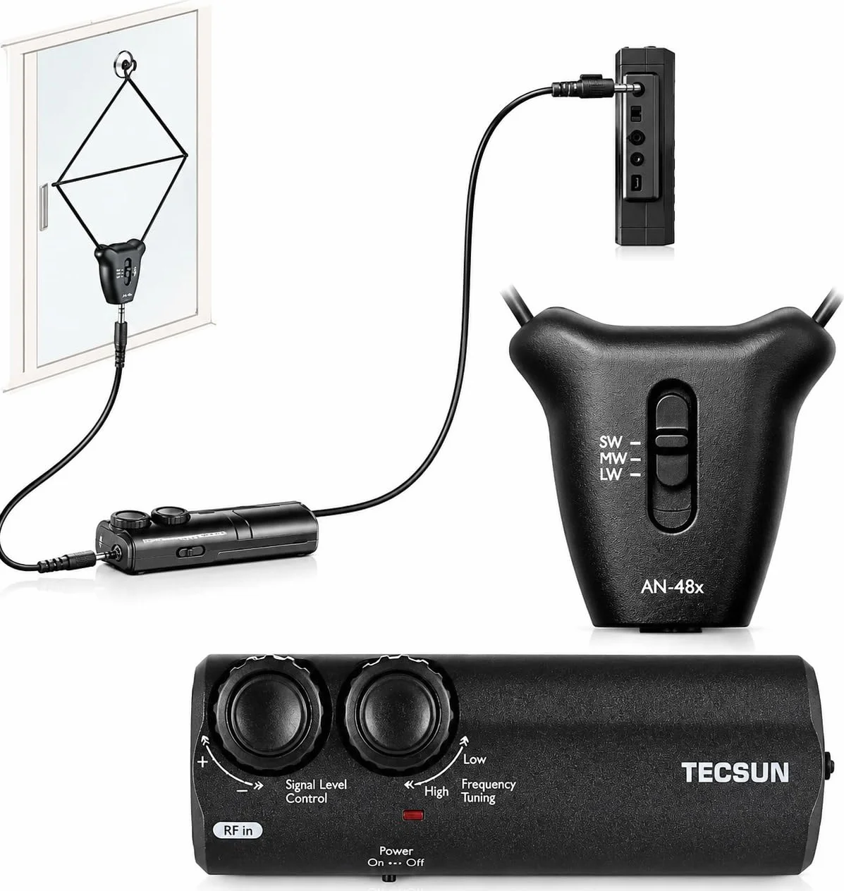 Tecsun AN-48X Aktywna antena pętlowa