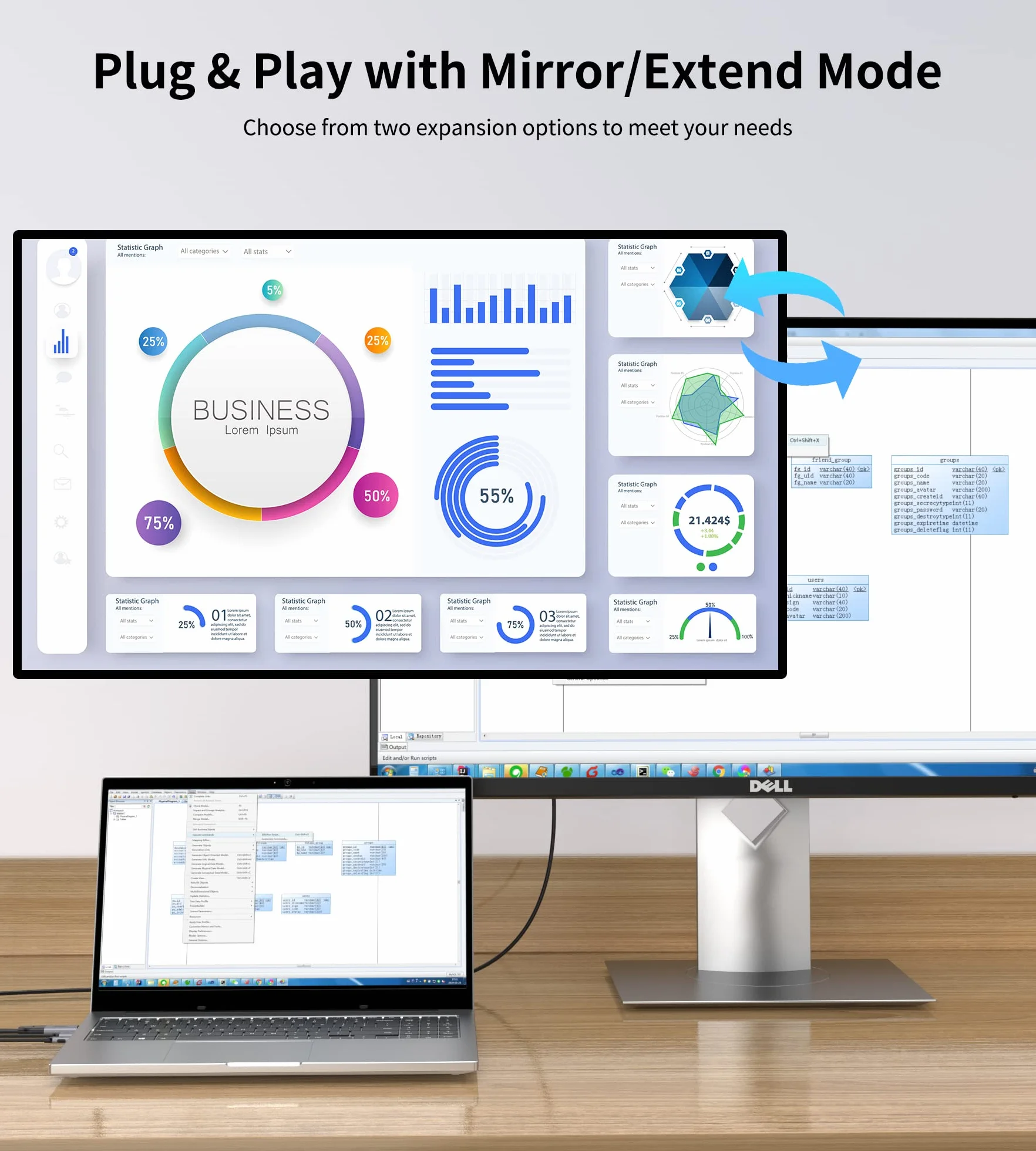Fairikabe Kabel DisplayPort do USB-C 4K 60 Hz, Jednokierunkowy 2 m do Przenośnego Monitora Dotykowego, Szkła Nreal Air/Huawei VR, Projektora