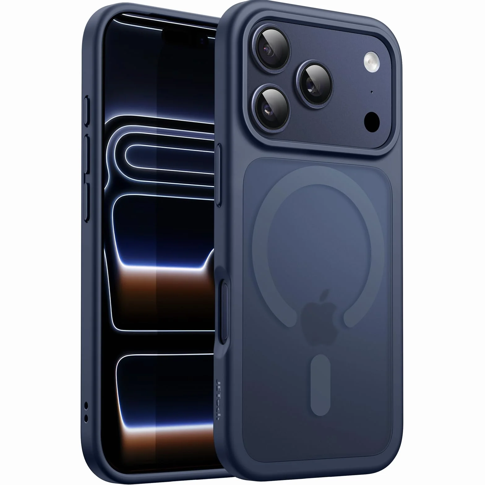 JETech Etui Magnetyczne dla iPhone 17 Pro Max 6,9 Cala Kompatybilne z MagSafe, Półprzezroczysty Matowe Tył Szczupły Minimalistyczne Odporne na Wstrząsy Osłona Telefon (Ciemnoniebieski)