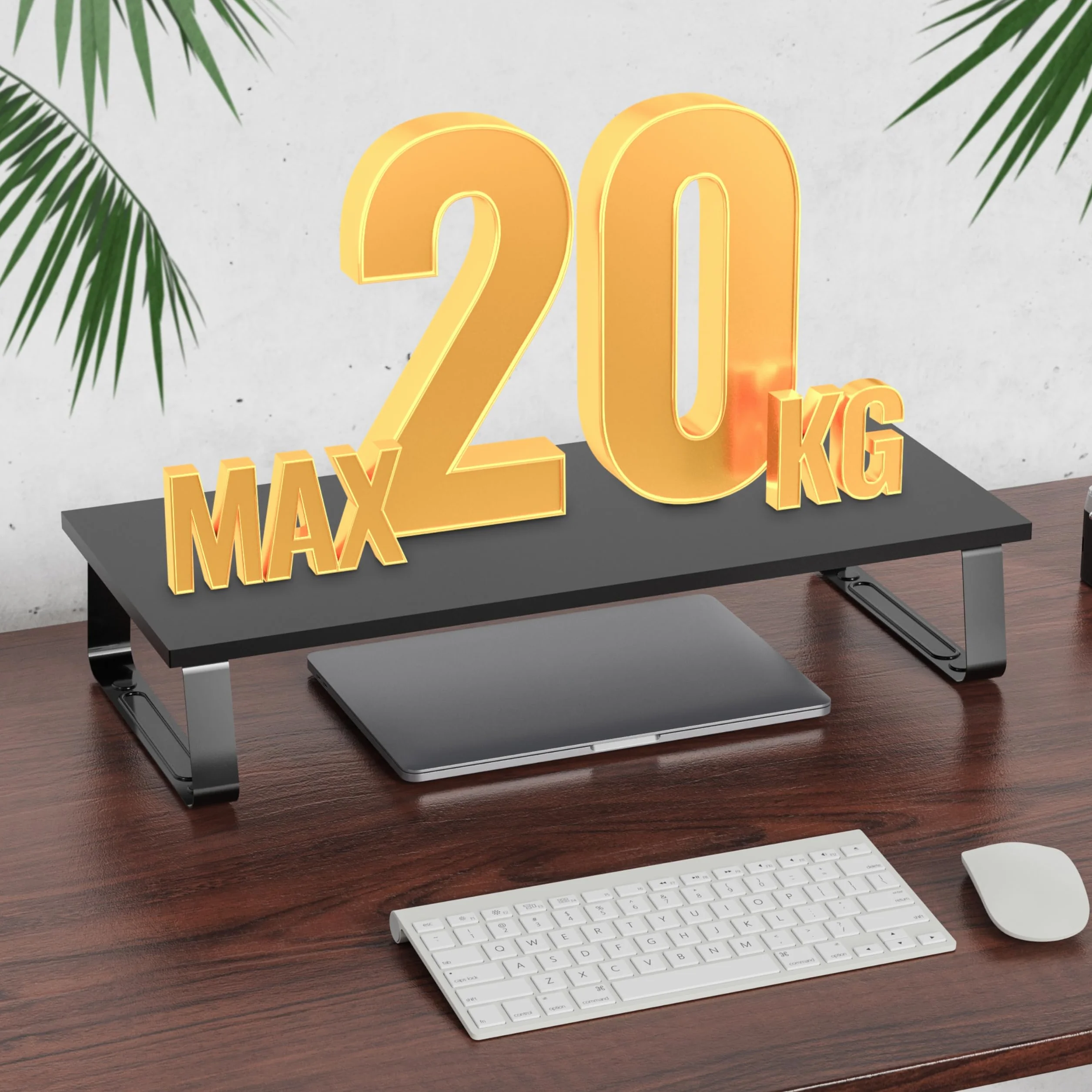 RICOO FS011 nakładka na biurko stojak na monitory komputerowe 60x26x12 cm podstawka pod monitor