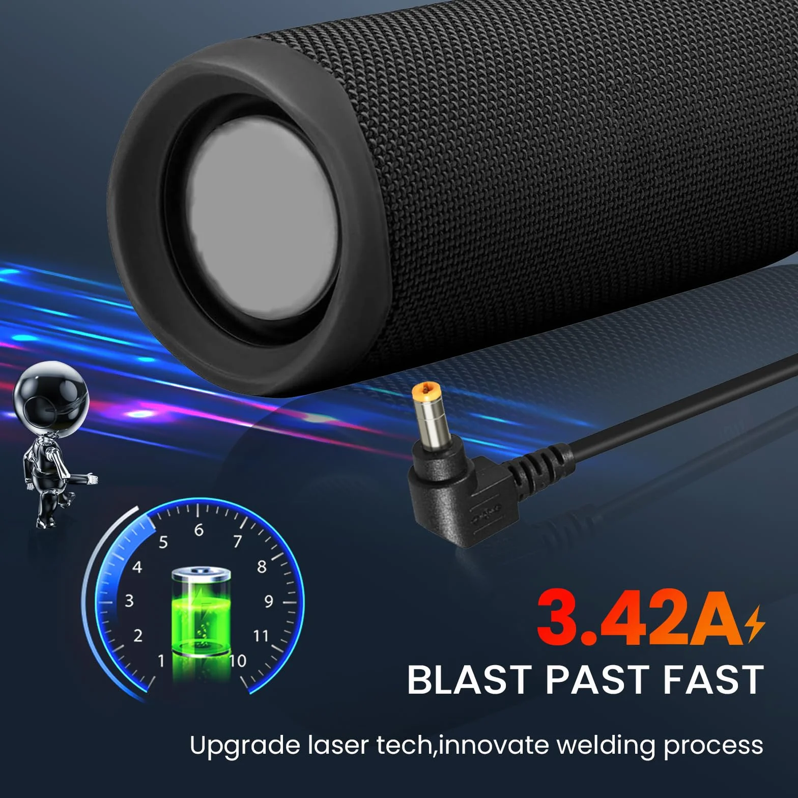 65W Ładowarka kompatybilna z głośnikami Bluetooth JBL Xtreme, Xtreme 2, Extreme 2, Xtrem-e Plus i kablem ładującym FUGOO XL, 19 V, 3,42 A, 5,5 mm x 2,5 mm