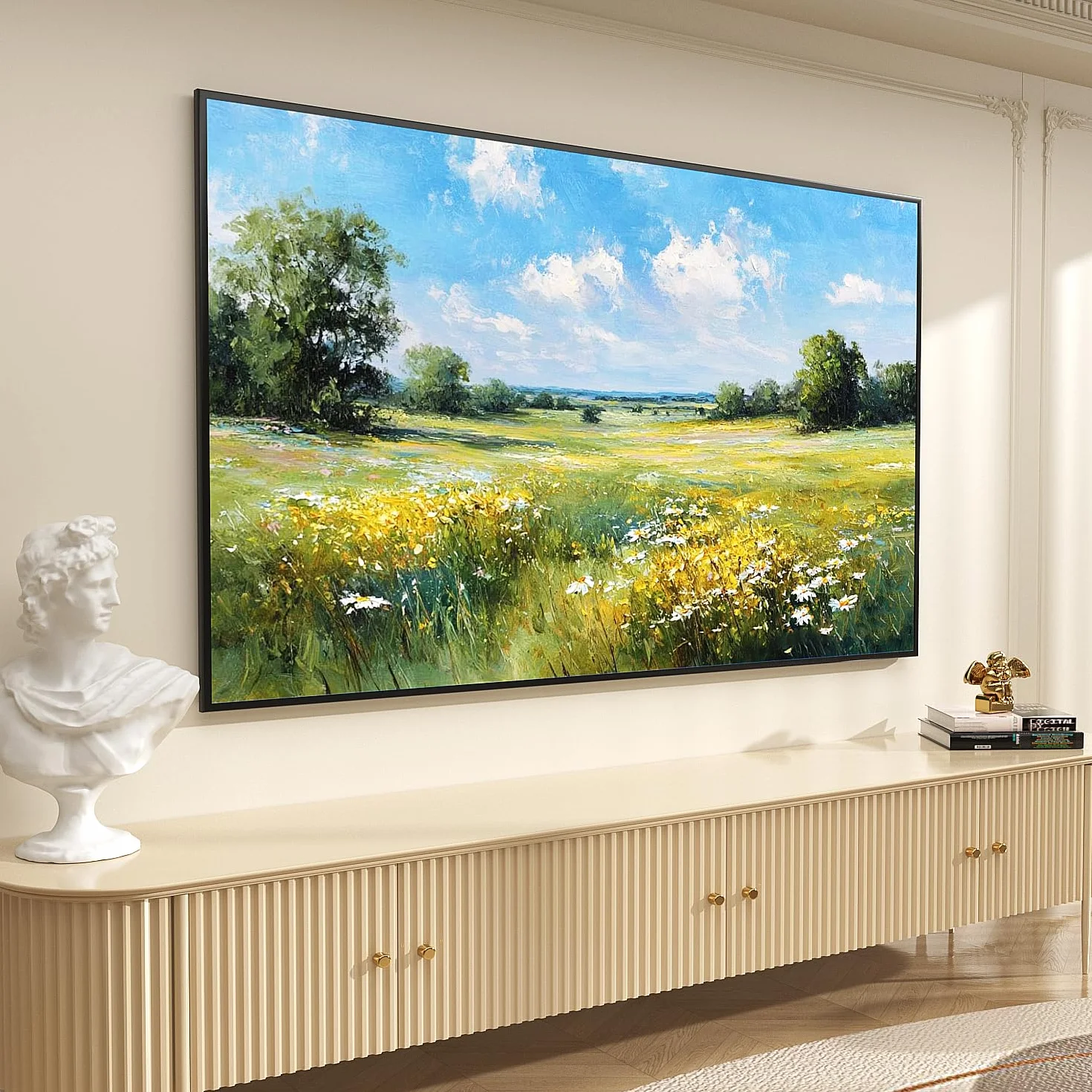 Supcline Ultra cienki uchwyt ścienny do telewizora 42 do 254.0 cm telewizorów płaskich i ramowych, tylko 0,8 cm niskoprofilowy uchwyt do telewizora płaskiego do ściany, uchwyt na telewizor z
