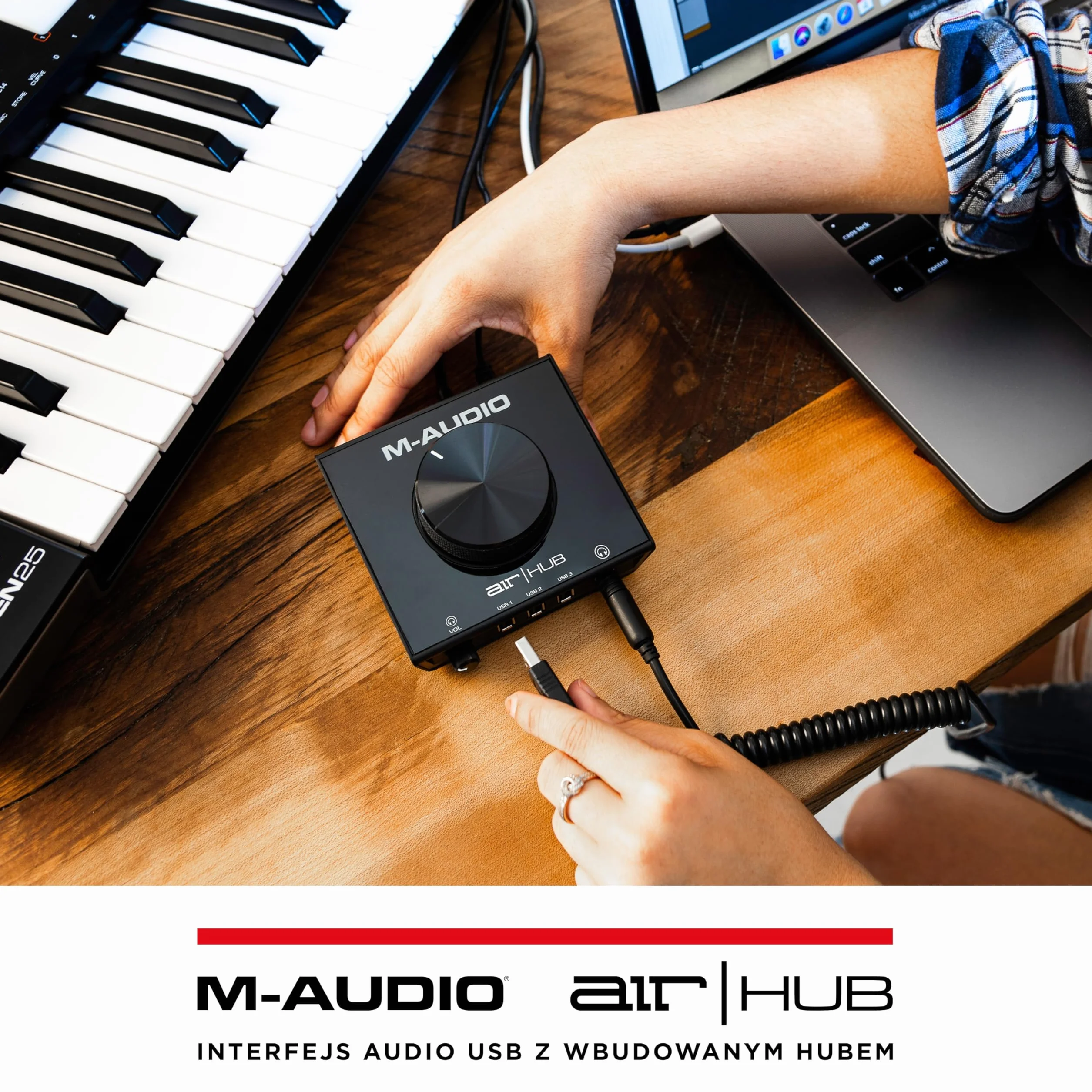 M-Audio AIR HUB Interfejs audio USB USB-C 3-portowy hub