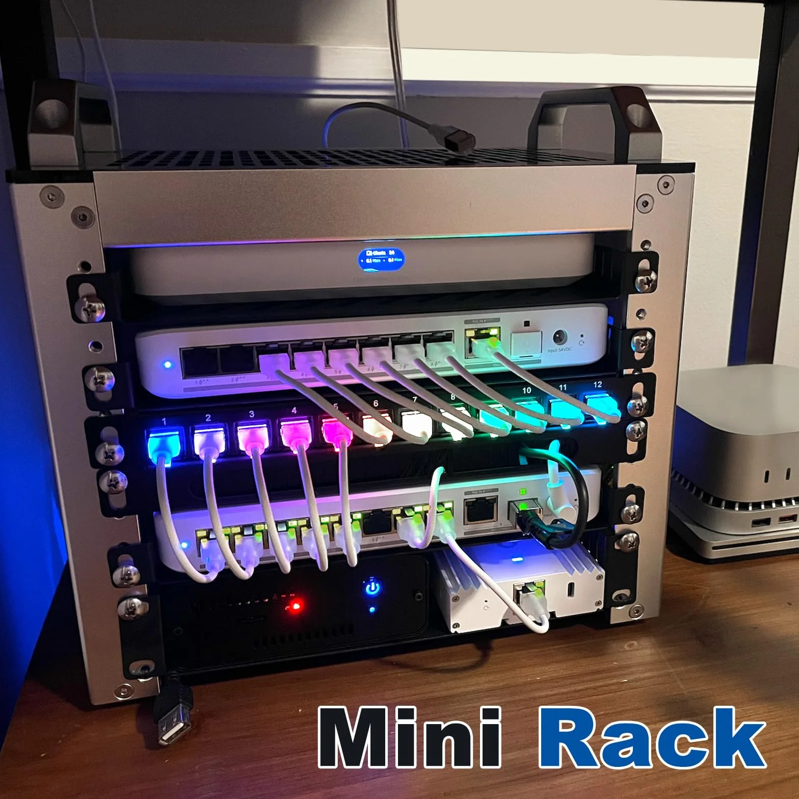 GeeekPi 4U Server Cabinet, 10-calowy serwer Rack dla sieci, serwerów, sprzętu audio i wideo, DeskPi RackMate T0 Rackmount