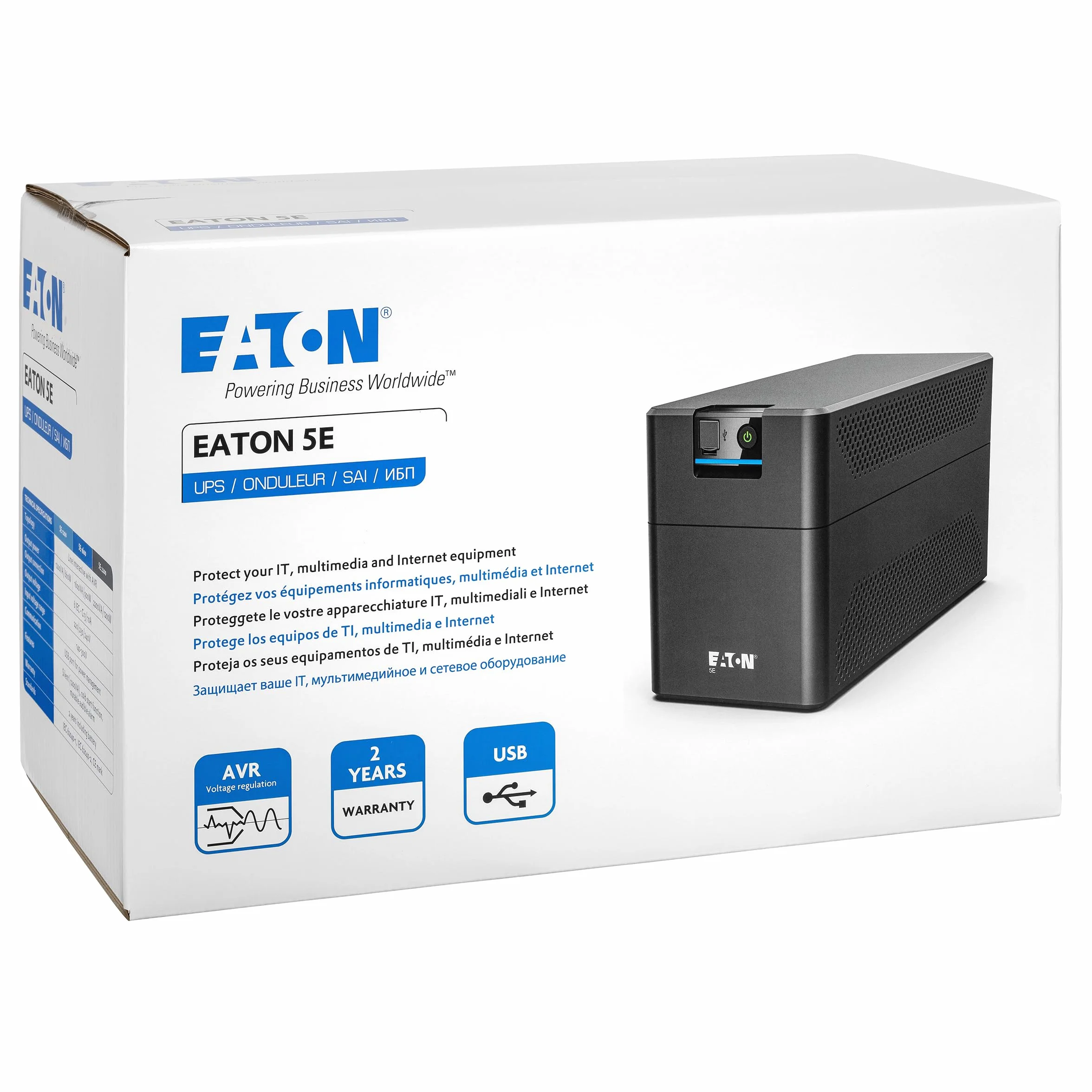 Eaton UPS 5E Gen2 700 USB DIN - Interaktywny zasilacz bezprzerwowy