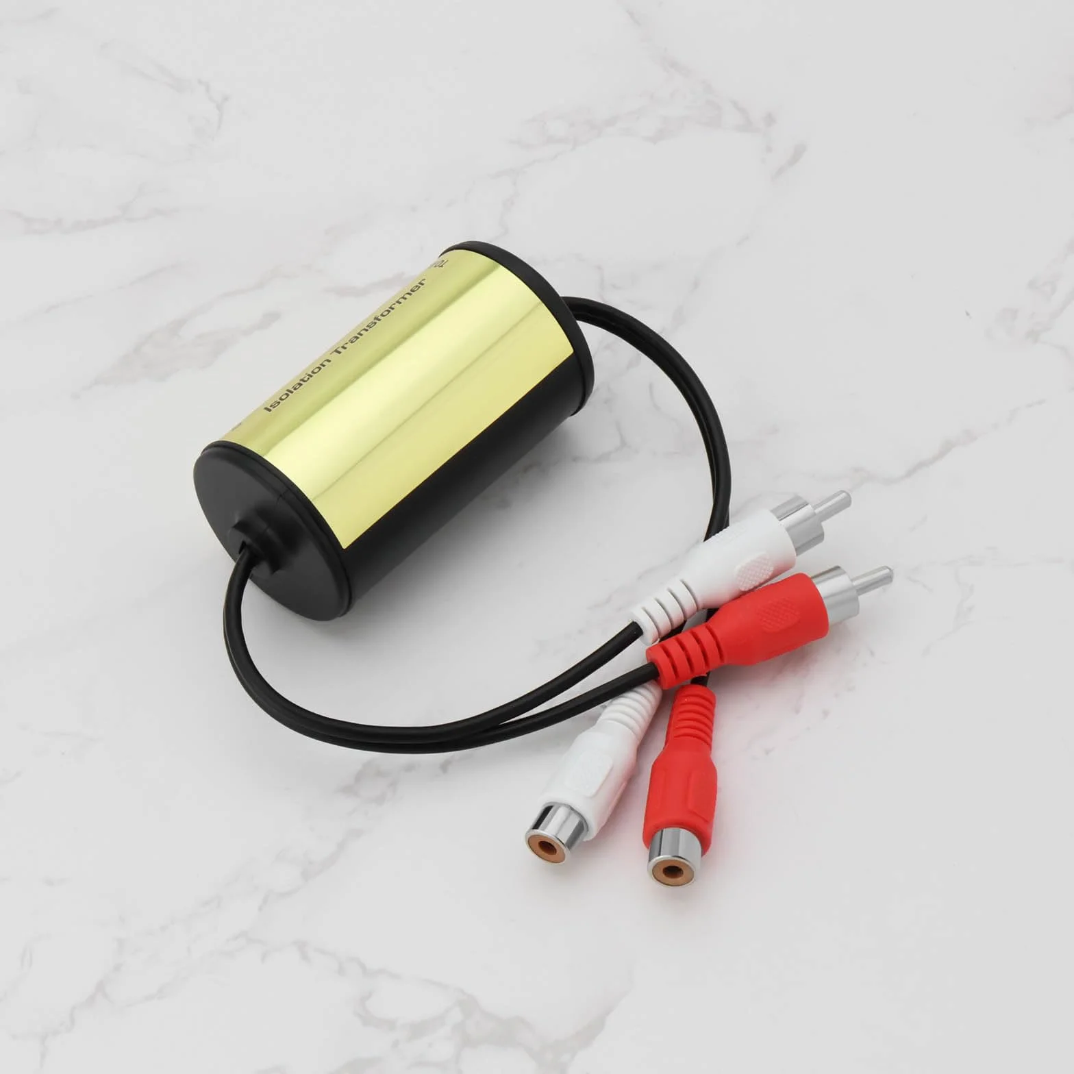 2 szt. skutecznie redukujący hałas audio RCA męski na żeński 2-kanałowy filtr audio do samochodowego audio i domowych wzmacniaczy audio
