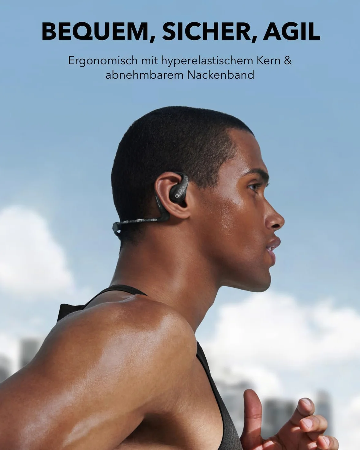 Słuchawki Soundcore by Anker AeroFit Pro o otwartej konstrukcji(odnowiony), ultrakomfortowe, bezpieczna i ergonomiczna konstrukacja, szczegółowy