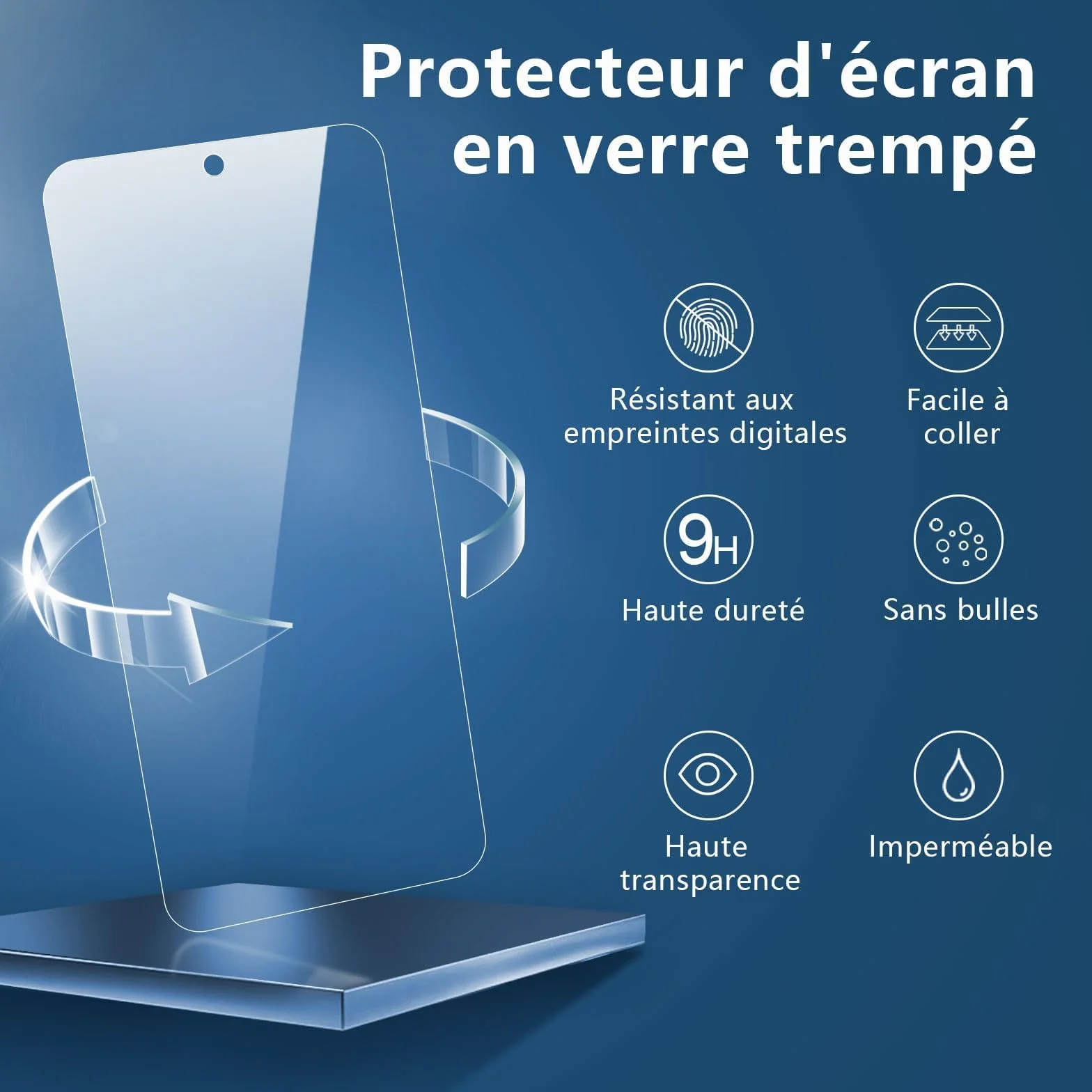 NEW'C Zestaw 3 sztuk szkła hartowanego do Xiaomi Redmi Note 10 Pro, 10 Pro Max 4G, folia ochronna na ekran, odporna na zarysowania, bez pęcherzyków powietrza, bardzo wytrzymała (0,33 mm HD Ultra