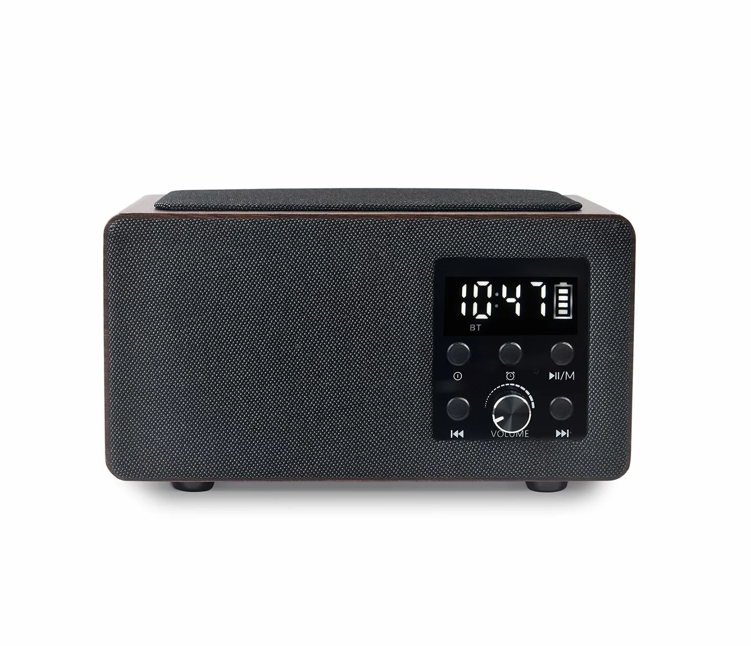 Manta Radio do zegarka w stylu vintage, cyfrowy radiobudzik z Bluetooth z funkcją ładowania, budzik, radio FM, wyświetlacz odbierania połączeń, wyświetlacz do łóżka i timera – RDI910WC