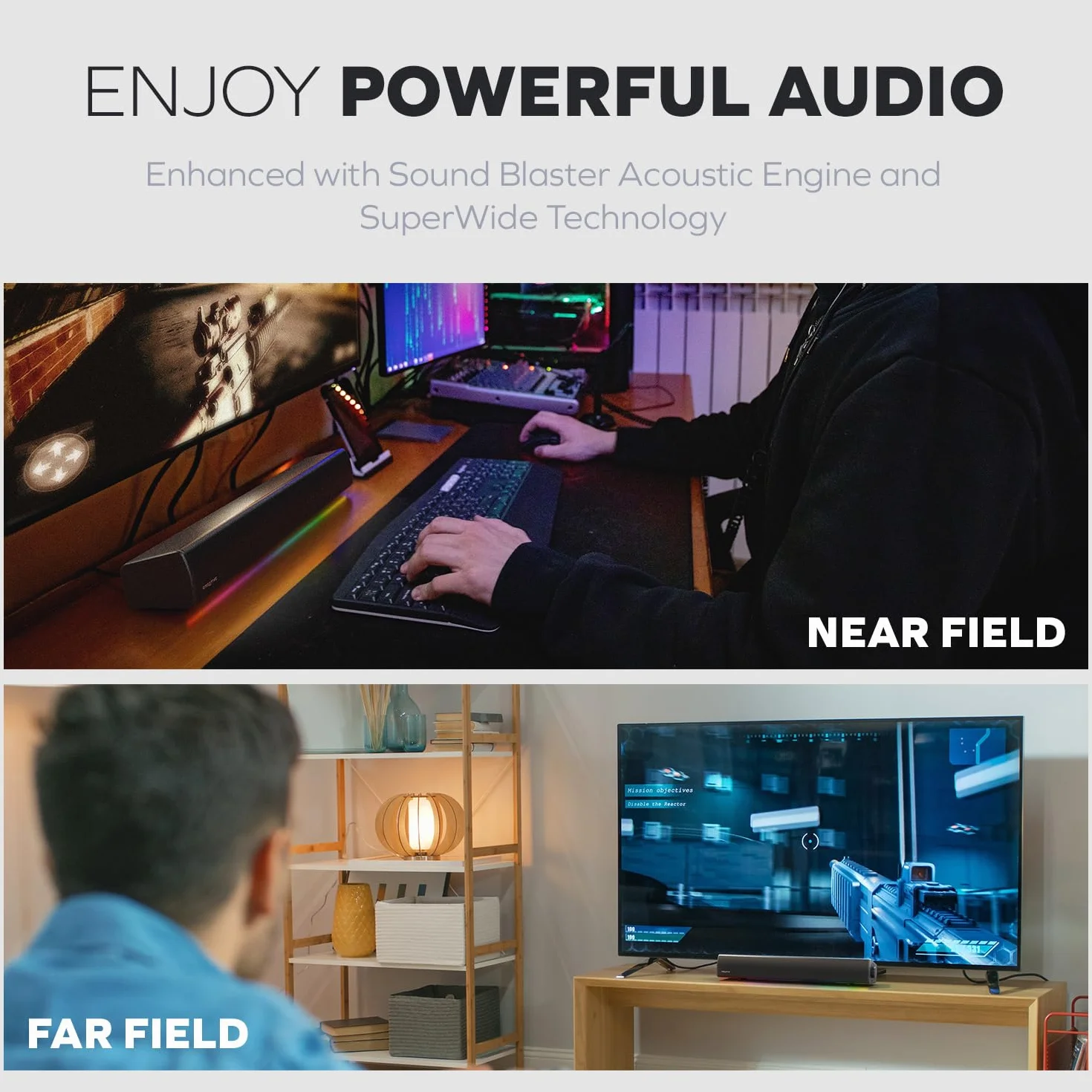 CREATIVE Sound Blaster GS5 RGB Gaming Soundbar Bluetooth 5.4 60W SuperWide