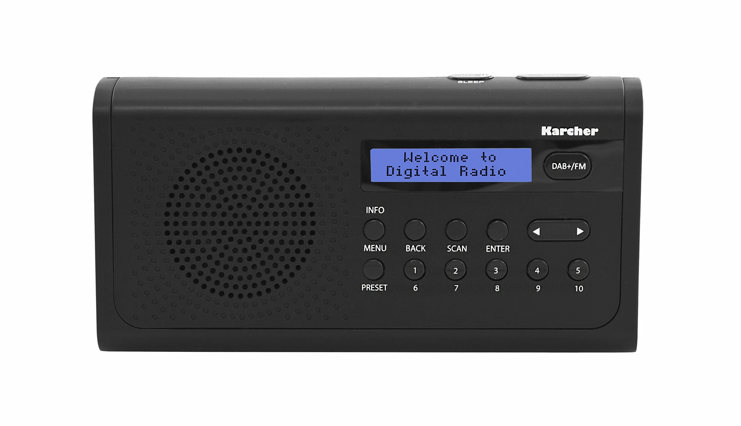 Karcher DAB 2405 przenośne radio DAB+ DAB+ UKW zasilanie sieciowe akumulatorowe głośnik wyświetlacz LCD
