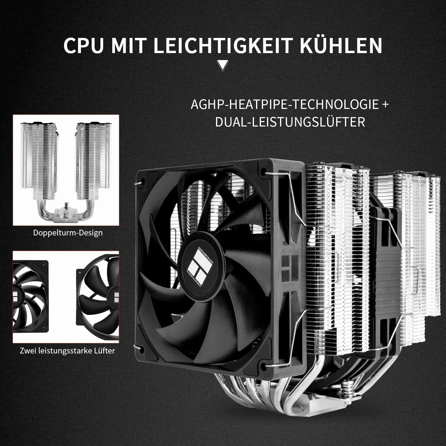 TR Peerless Assassin 140 SE Chłodziarka do procesora, 6x6mm Przewody cieplne, Chłodnica z podwójnym wieżowym i podwójnym wentylatorem dla Intel LGA1700/1851/115x, AM4/AM5