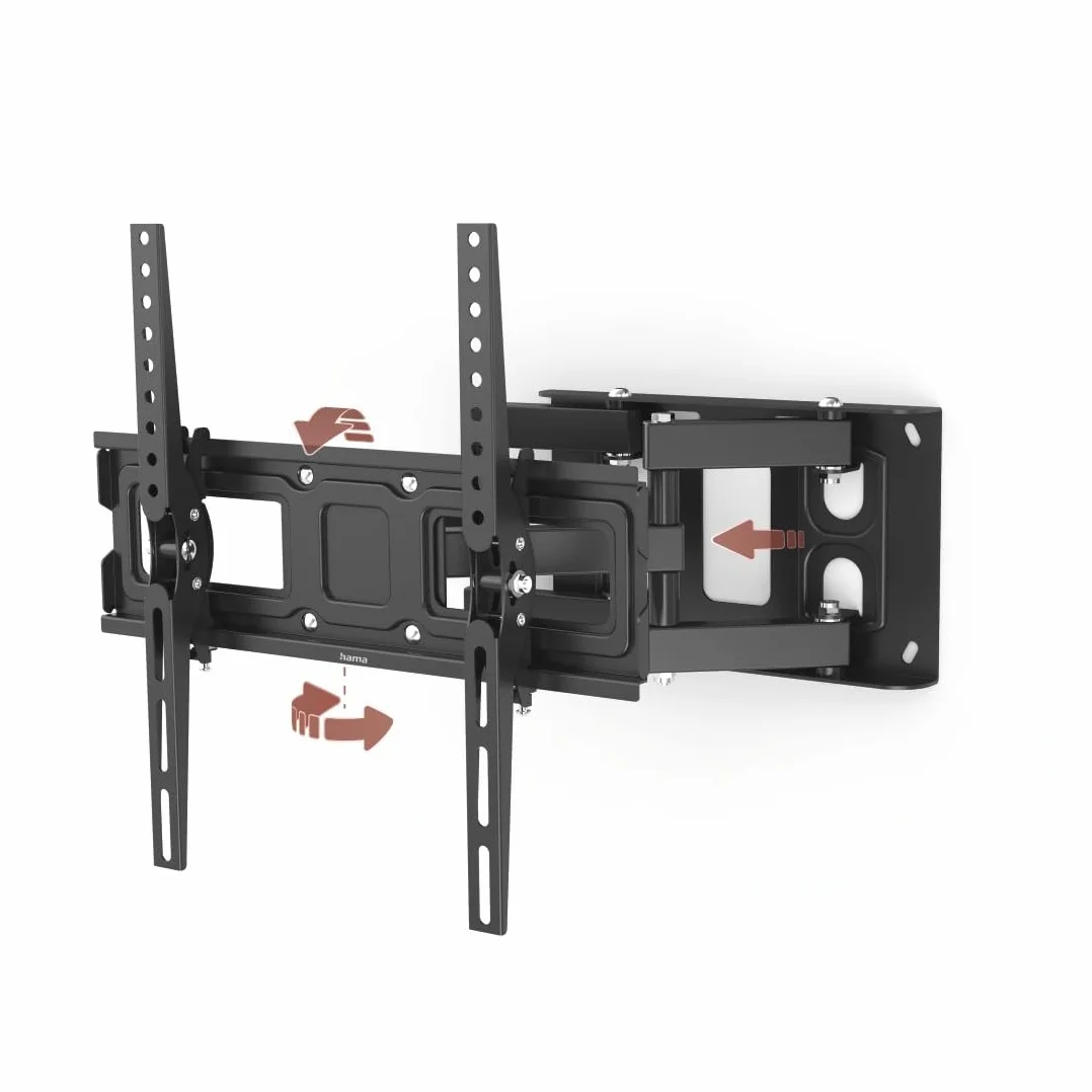 Hama Uchwyt ścienny do telewizora 65" VESA 400x400 obracany 160 stopni stalowy 40 kg czarny