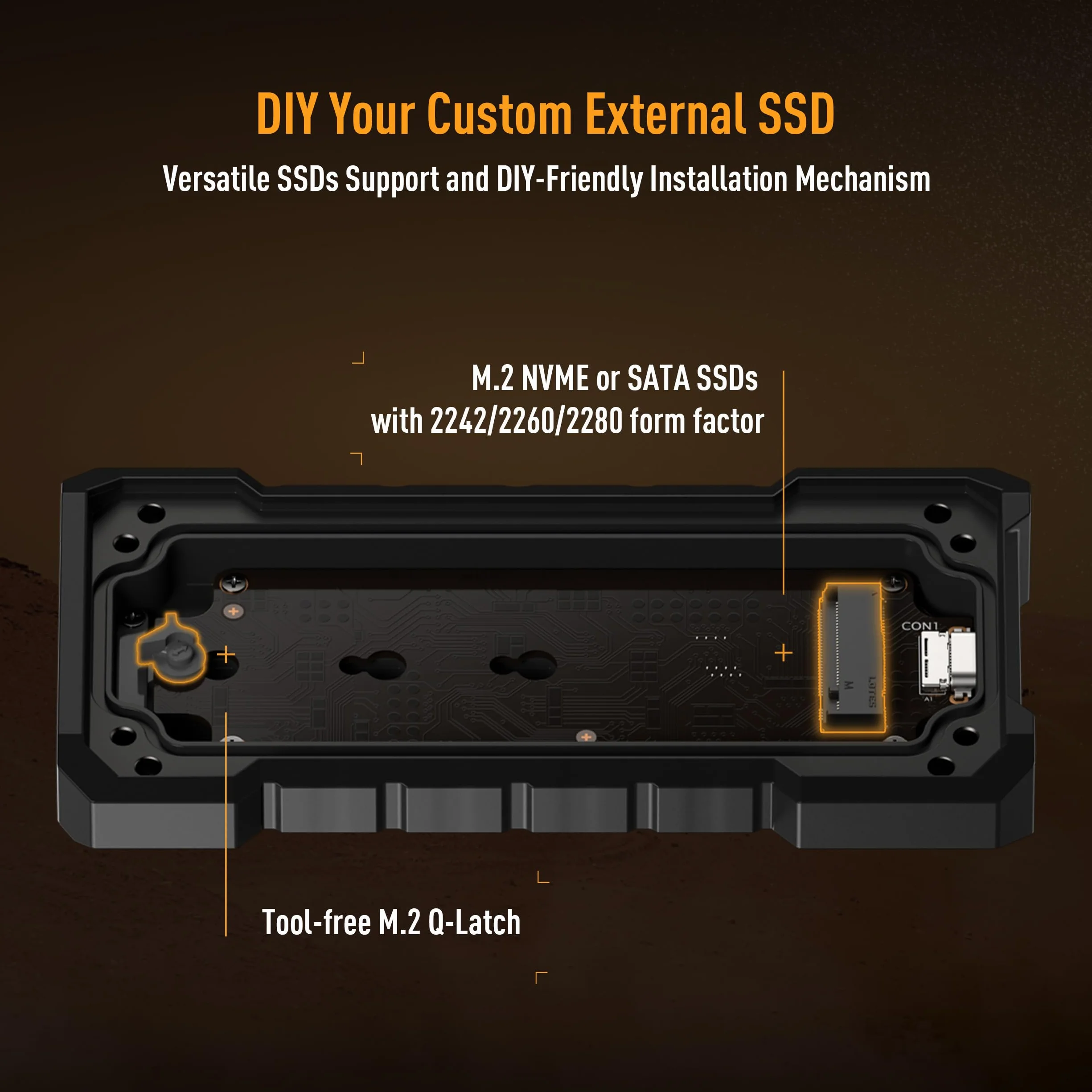 Boitier SSD ASUS TUF Gaming A2/BLK/G/AS//ESD-T1W//M.2 NVMe EXTERNE