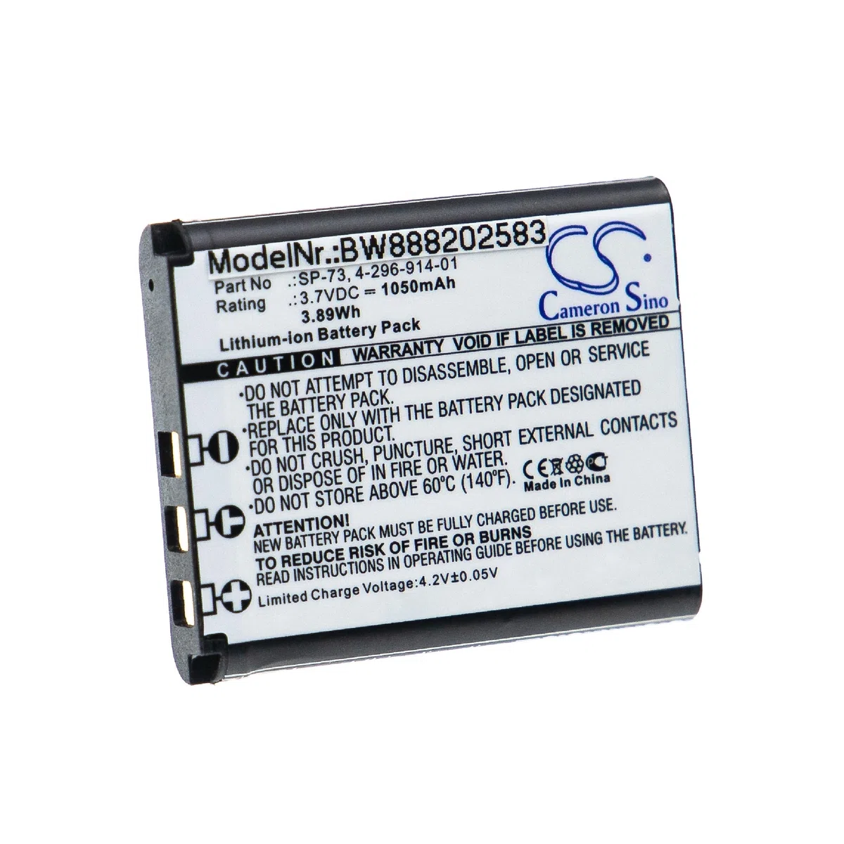 vhbw Akumulator zastępczy do Sony 4-296-914-01, SP73, SP-73 do bezprzewodowych słuchawek (1050 mAh, 3,7 V, litowo-jonowy)