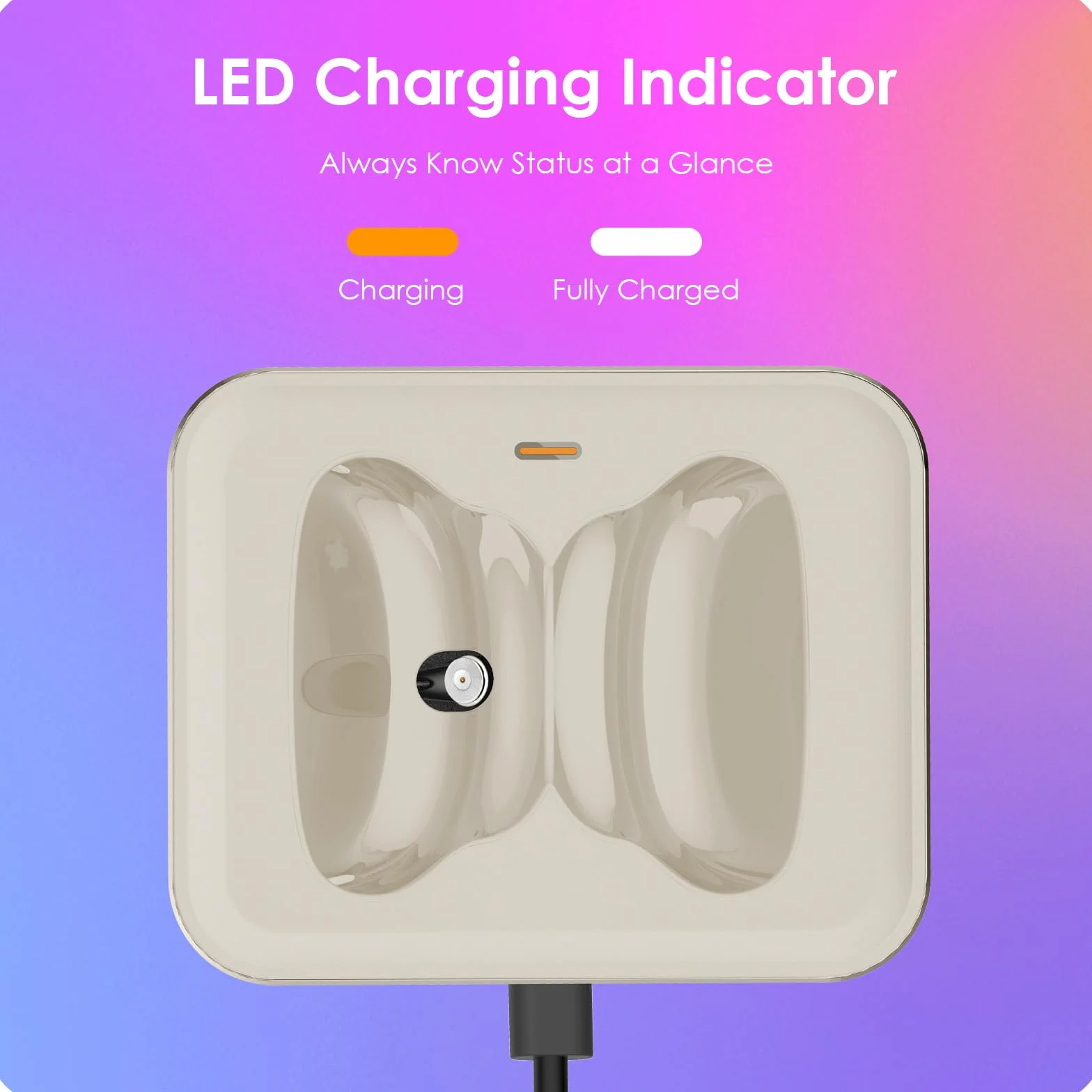 Stacja ładująca do słuchawek dla AirPods Max 2024 & 2020 - magnetyczna stacja dokująca do słuchawek z podwójnymi złączami Lightning i Type-C (Starlight)
