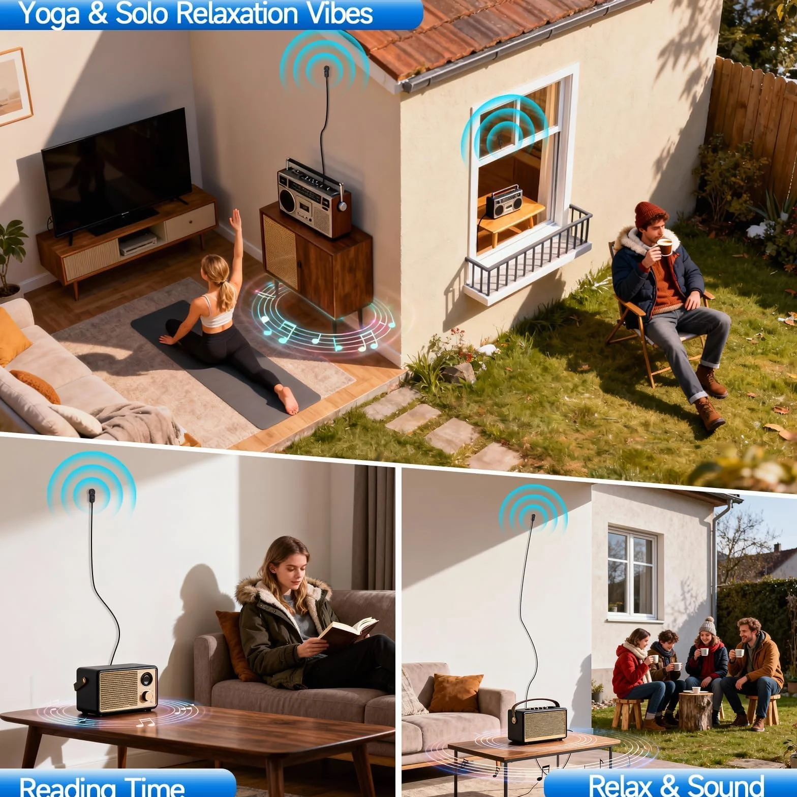Bingfu Kabel Antena Radio FM Kanał HiFi Wewnątrz 75 ohm Koncentryczny Przewód Antena z Żeńskim TV i Męskim Adapter F Kompatybilny z Samsung Sony Yamaha Denon Panasonic Onkyo