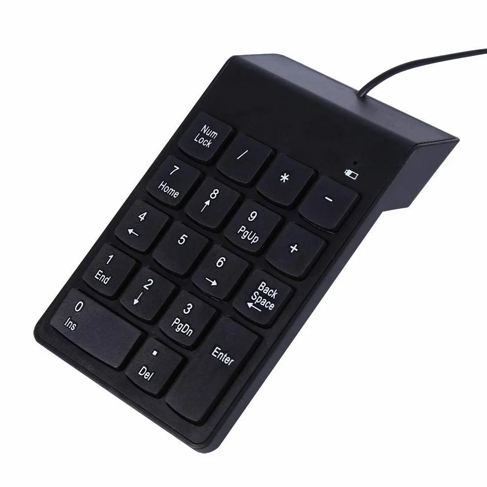 Klawiatura numeryczna USB Przenośna mini klawiatura numeryczna 18-klawiszowa klawiatura do laptopa Desktop PC Pro Klawiatura numeryczna USB