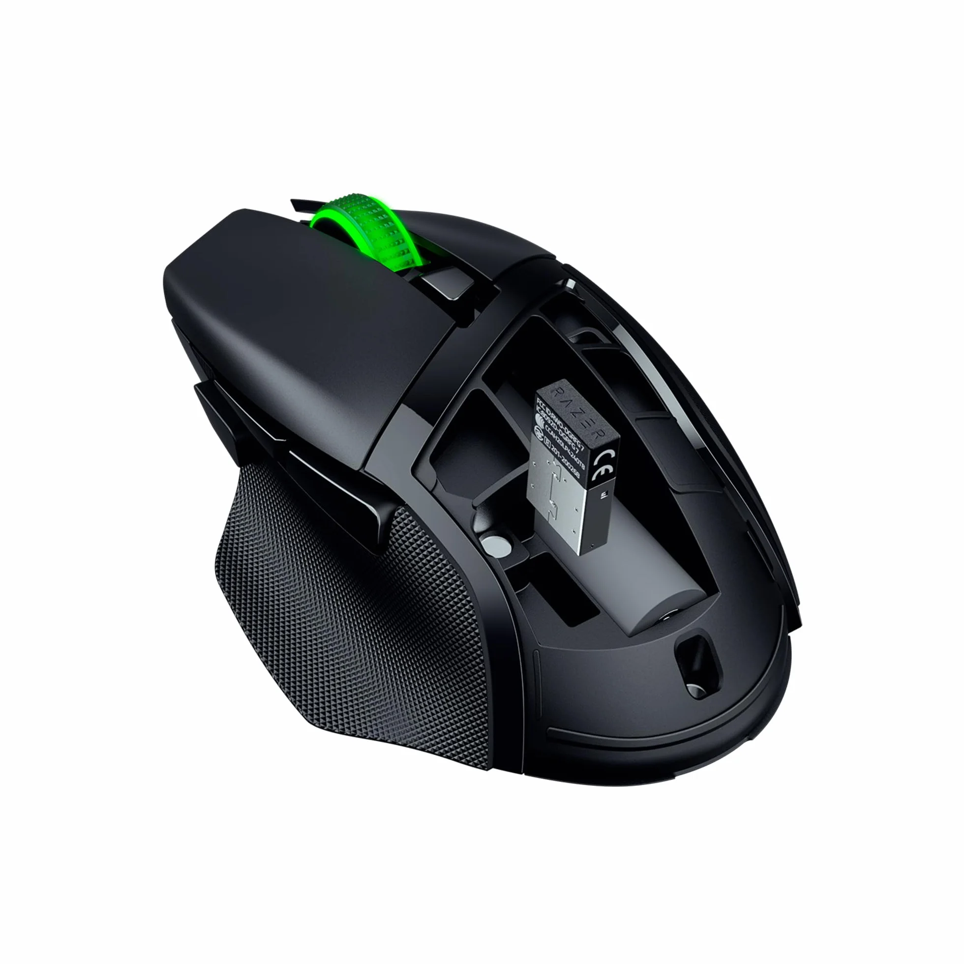 Razer Basilisk V3 X HyperSpeed Bezprzewodowa Mysz Do Gier, Ergonomiczny Kształt, 9 Konfigurowalnych Elementów Sterujących, Czujnik Optyczny 5G 18K, Czarny