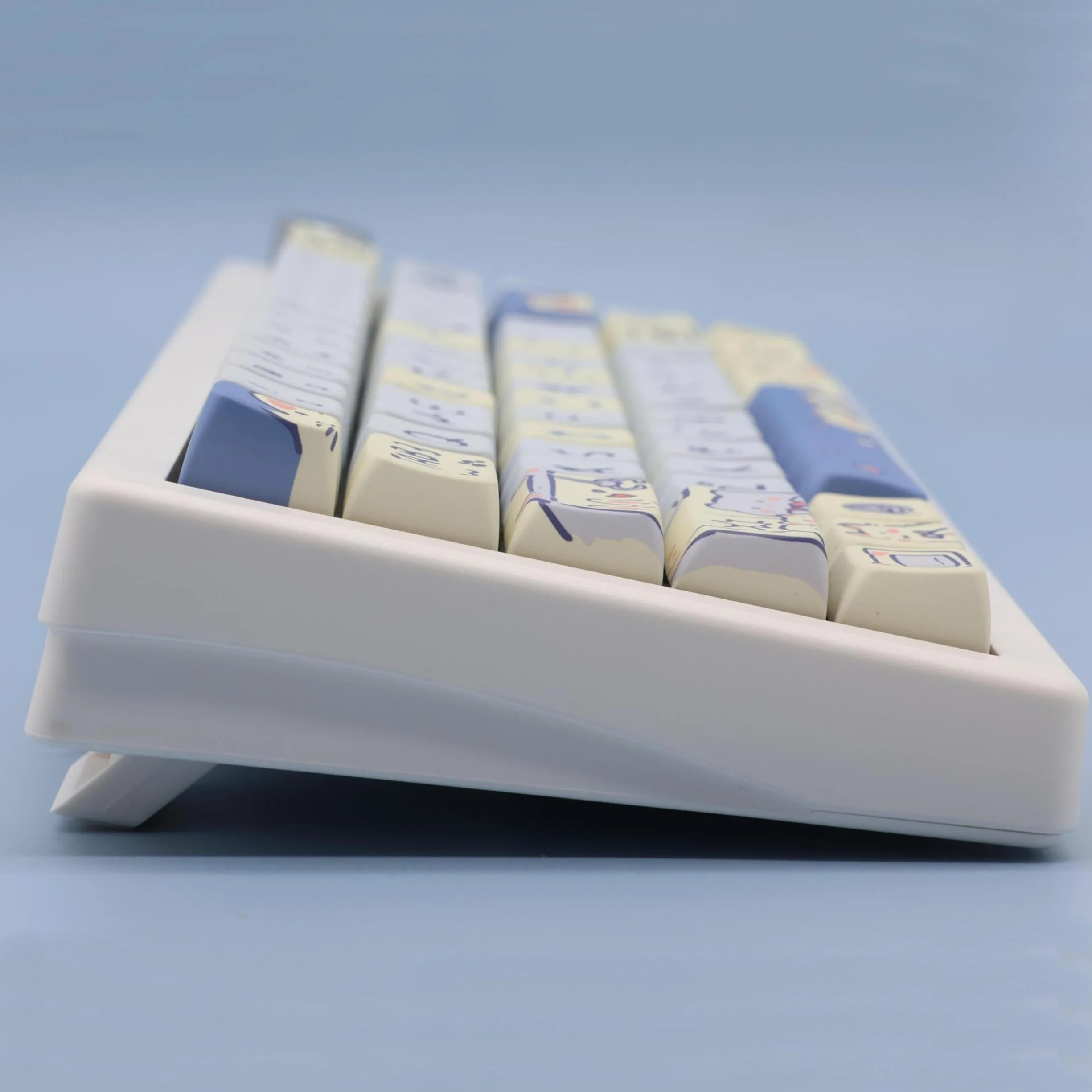 Niestandardowa nasadka klawiszy do klawiatury mechanicznej MDA z 148 klawiszami Dye-Sub, ANSI i Extra Enter Cute PBT (niebieski kot)