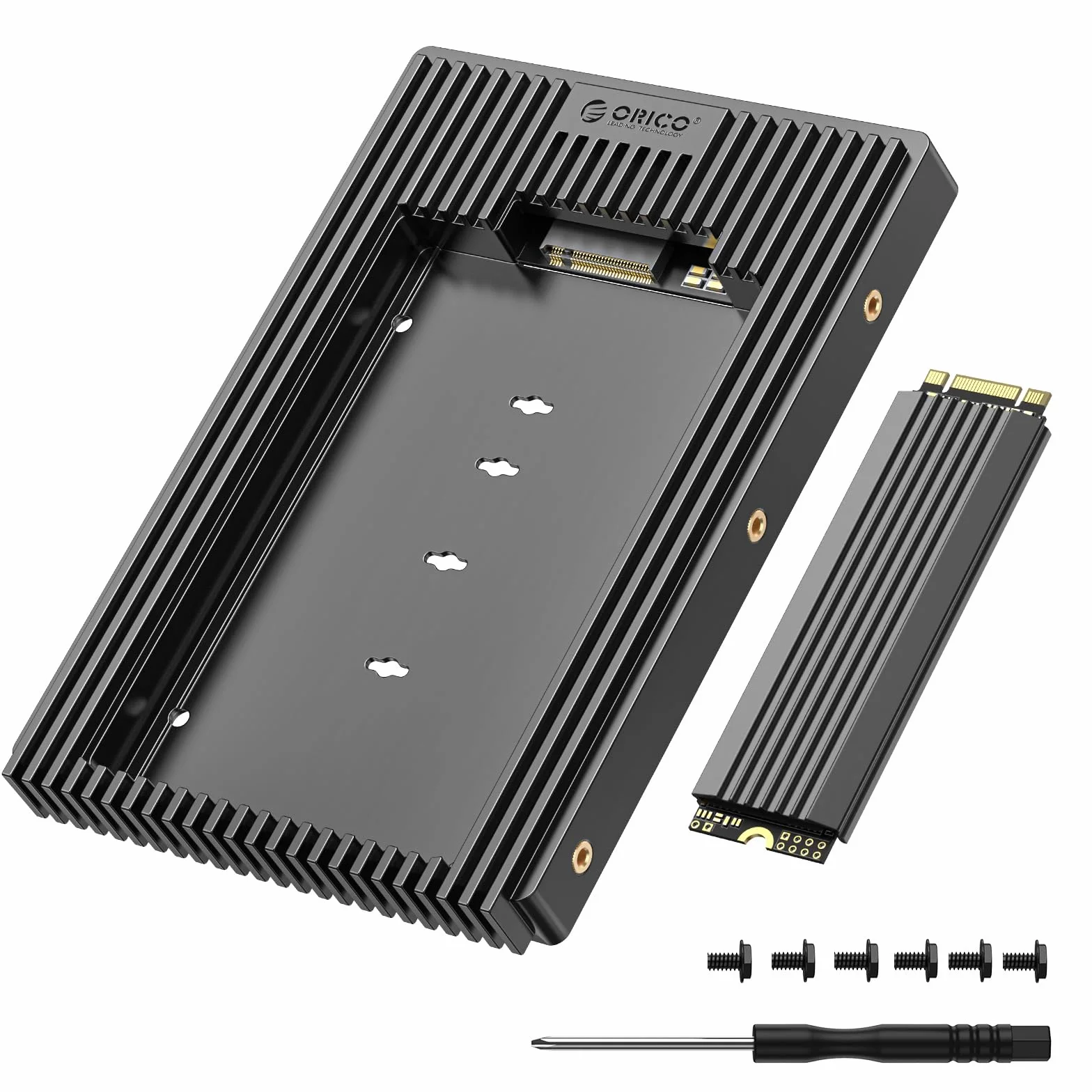 ORICO M.2 NGFF na 3,5 cala SATA adapter dysków twardych, ramka montażowa konwertera ramka wymienna do M.2 SATA SSD B+M Key in 2230/ 2242/ 2260/ 2280 (D2NS)