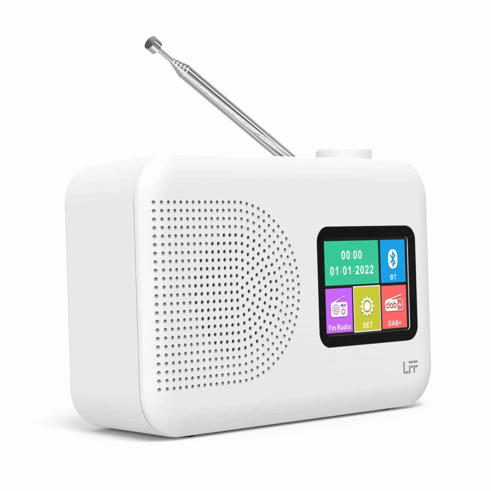 Radio Cyfrowe DAB Plus FM Bluetooth Małe z Kolorowym Wyświetlaczem Zasilanie Kablowe Bateryjne