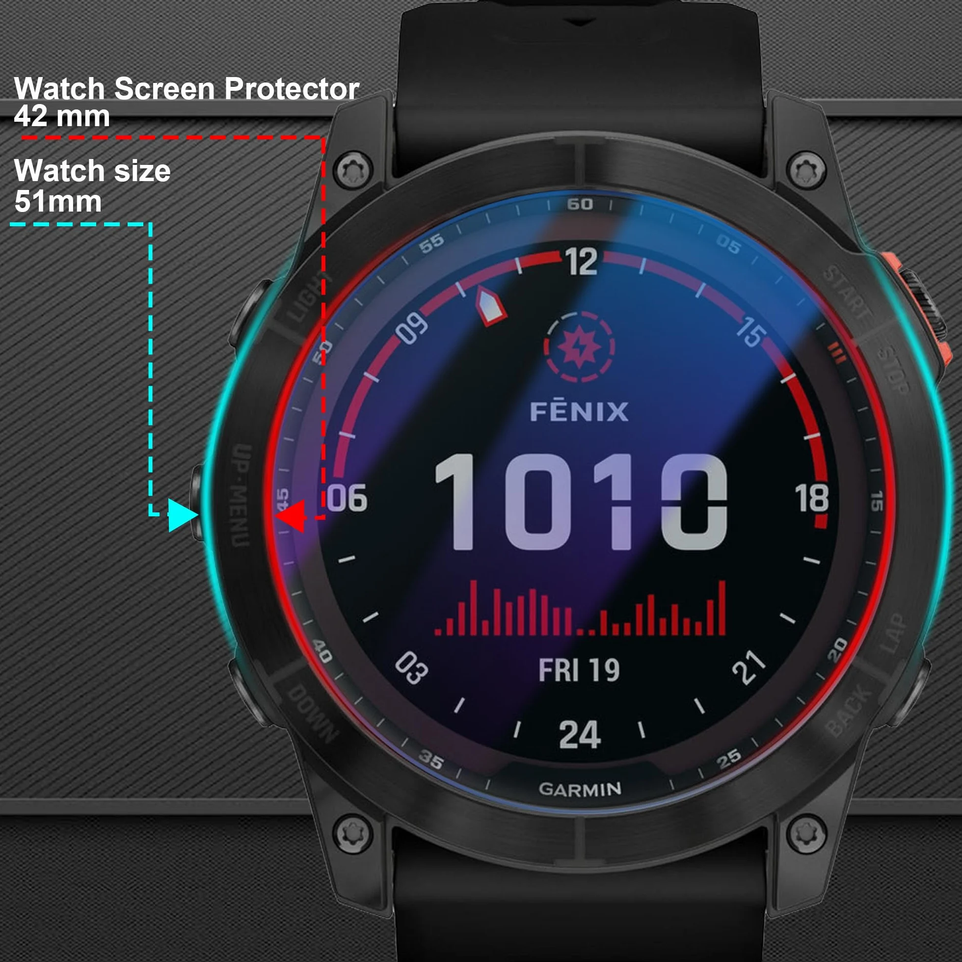 NEWZEROL 4 Sztuki Folii Ochronnych na Wyświetlacz Kompatybilne z Garmin Fenix 8 51mm Solar/8 pro AMOLED 51mm/Fenix 7X 51mm /7X Solar/Sapphire Solar [Bez pęcherzyków Powietrza] Wysokiej Rozdzielczości