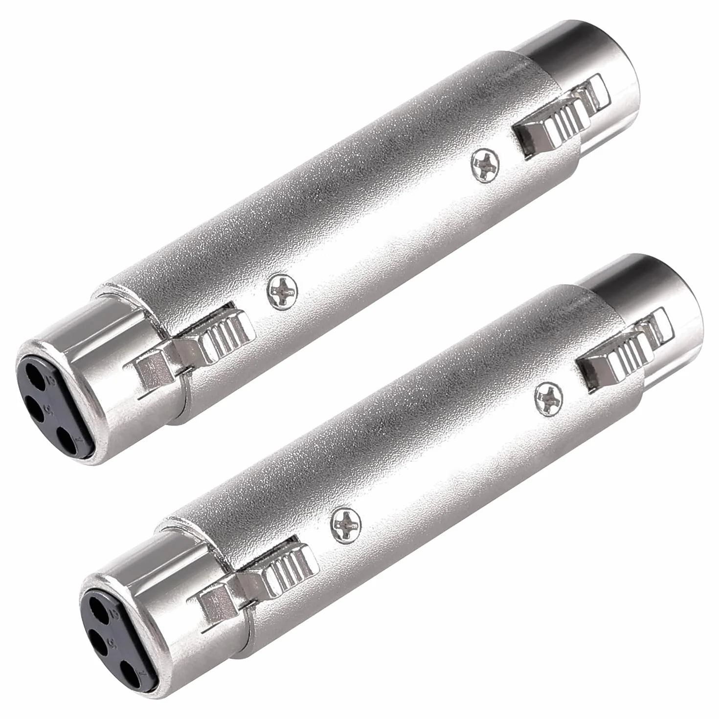 2 Sztuk 3-Stykowe Złącze XLR Gender Changer, Adapter XLR Żeński na Żeński, do Mikrofonów, Mikserów Sprzętu Audio