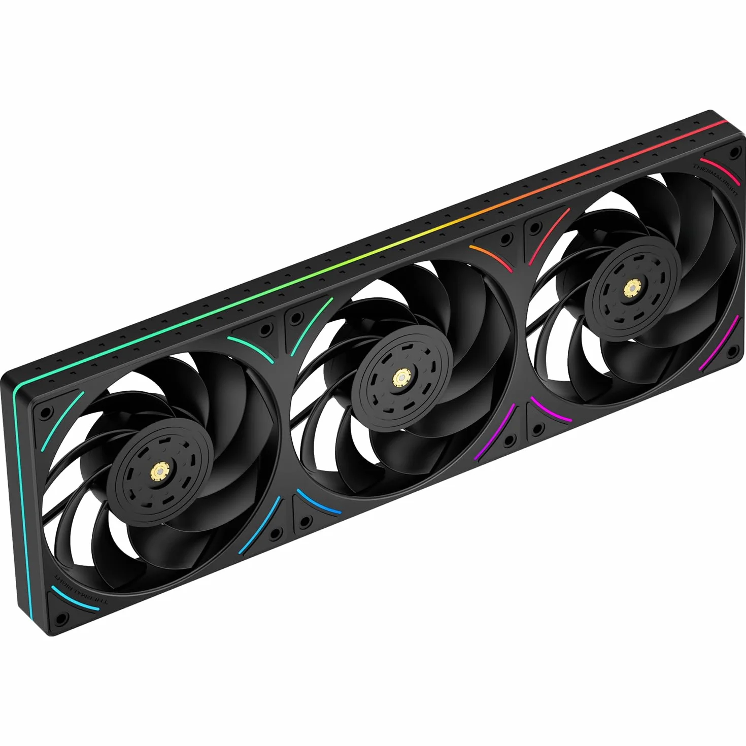 Thermalright TL-UB36R wentylator obudowy 120 mm, 3-pak-PWM, cichy (≤ 27 dB(A), z odwróconą łopatką / oświetleniem ARGB 5 V, do chłodzenia wodą procesora i chłodzenia obudowy, czarny