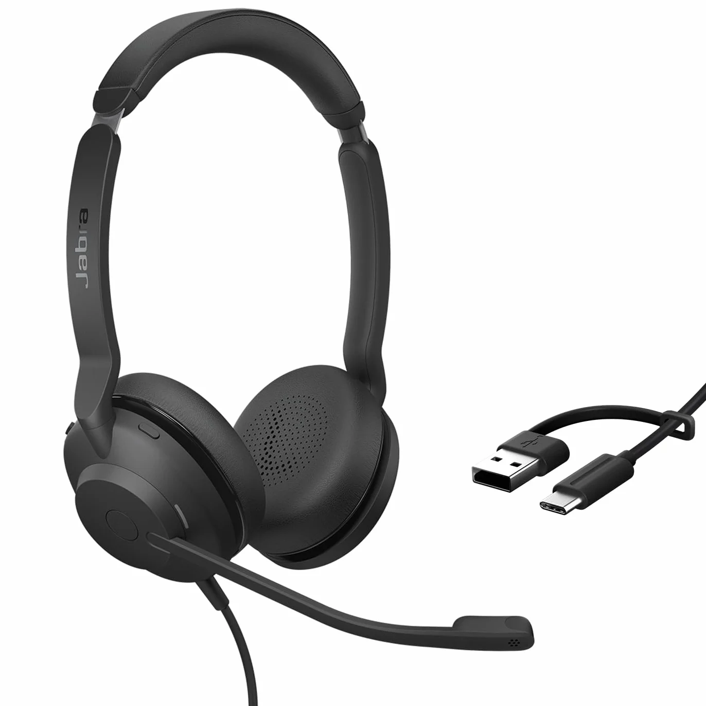 Jabra Evolve2 30 SE przewodowy zestaw słuchawkowy USB-A/USB-C certyfikowany dla Microsoft Teams