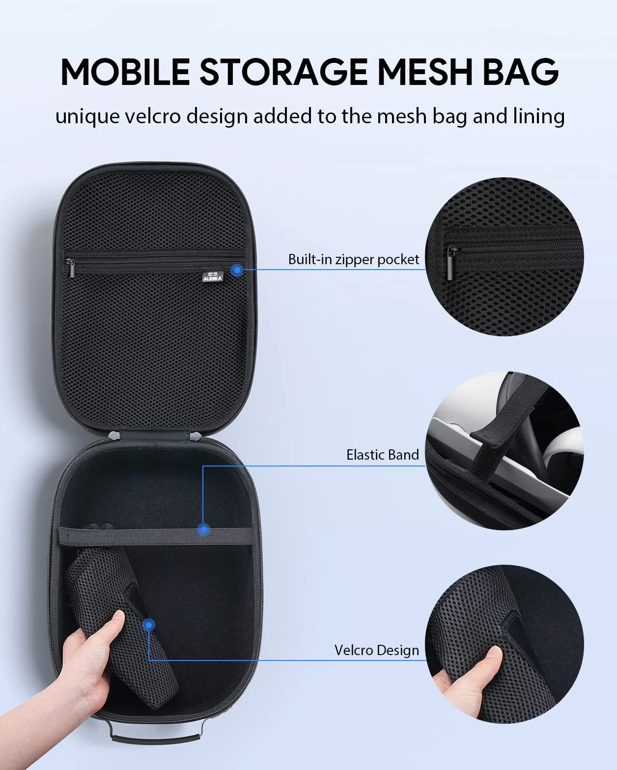Twardy futerał do Meta/Oculus Quest 2, Czarny, 31.00 × 22.00 × 13.50 cm, Kompatybilny z Meta Quest 3 / Oculus Quest 2 i 1 i Pro/Pico 4