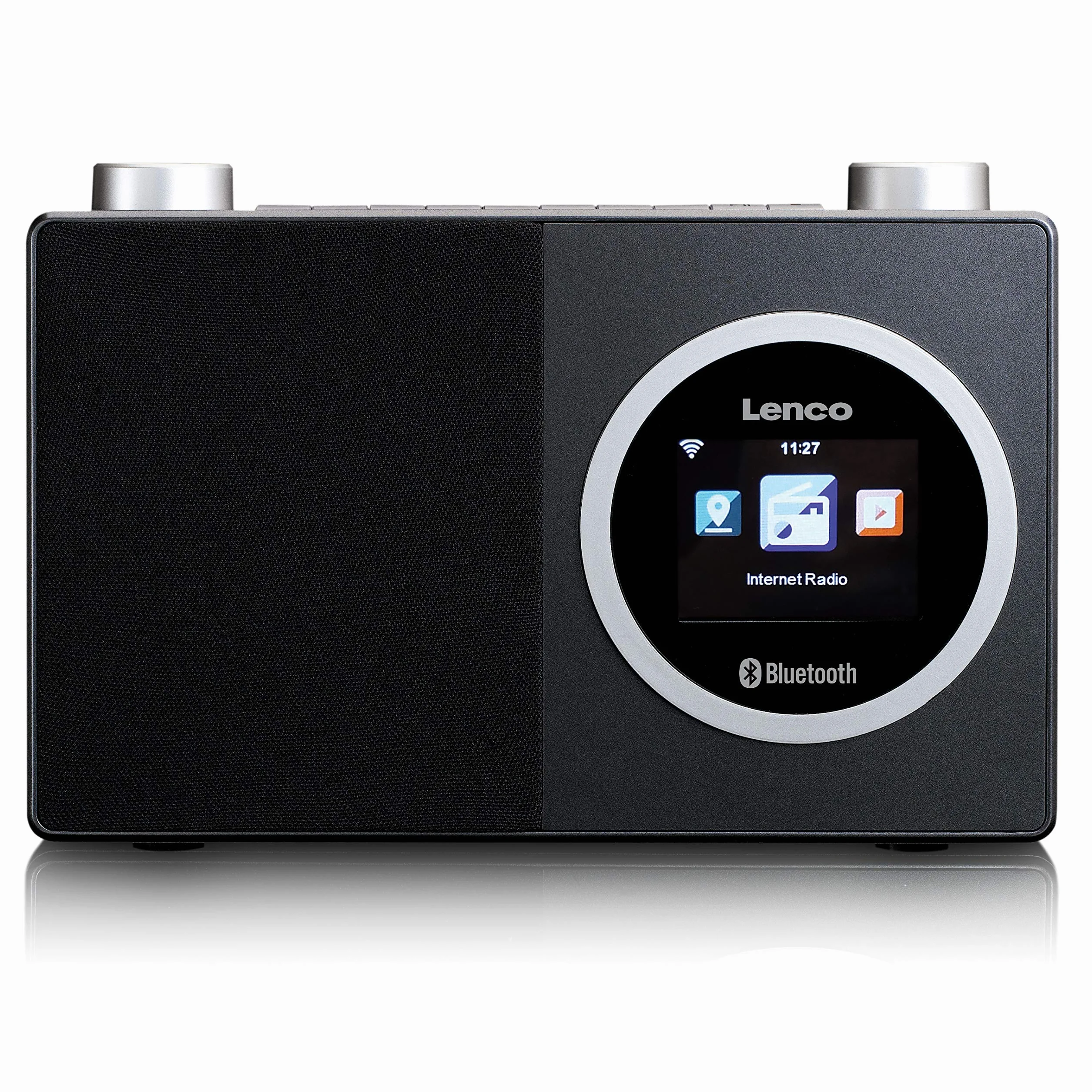 Lenco DIR 70 przenośne radio internetowe DAB+ retro cyfrowe Wi-Fi Bluetooth 2,4" kolorowy ekran 3 Watt RMS czarny