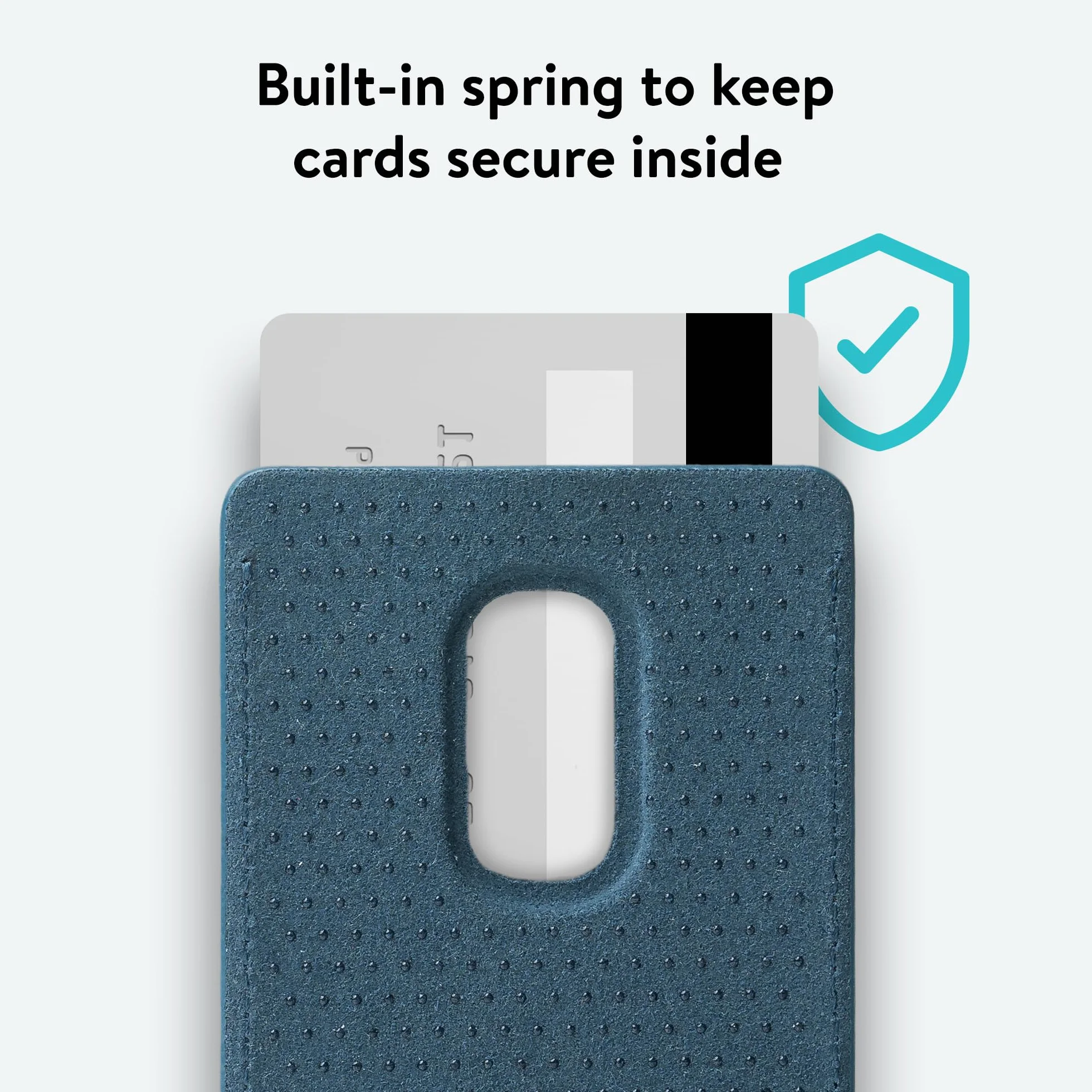 Mous Etui na karty kompatybilne z MagSafe, magnetyczny portfel na telefon komórkowy do modeli iPhone'a 15, iPhone'a 14, iPhone'a 13 i iPhone'a 12, akcesoria kompatybilne z MagSafe, granatowy