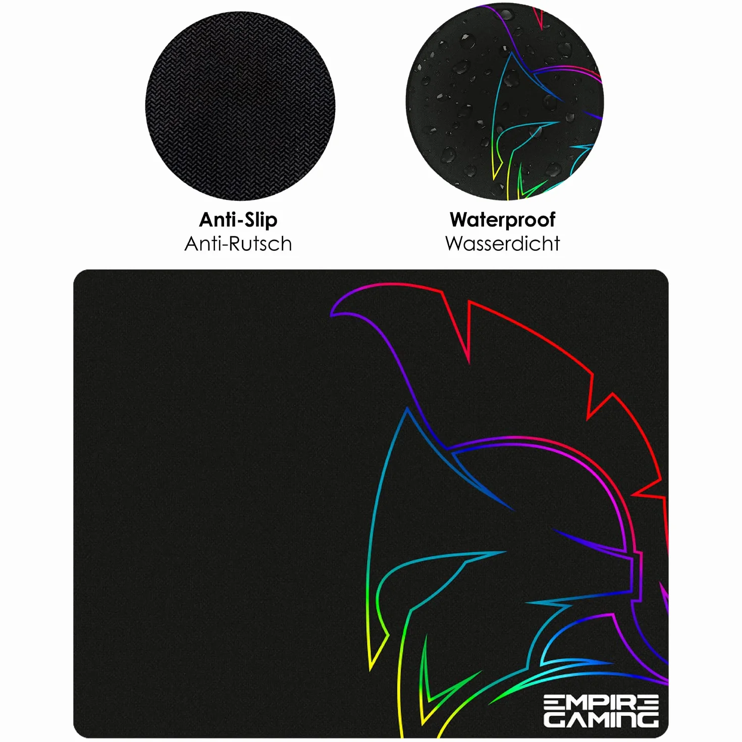 EMPIRE GAMING - Zestaw 3 w 1 MK800 - klawiatura do gier QWERTZ Niemiecka RGB 105 klawiszy 19 klawiszy Anti-Ghosting - Ergonomiczna mysz do gier RGB 2400 DPI - podkładka pod mysz - PC PS4 PS5 Xbox One