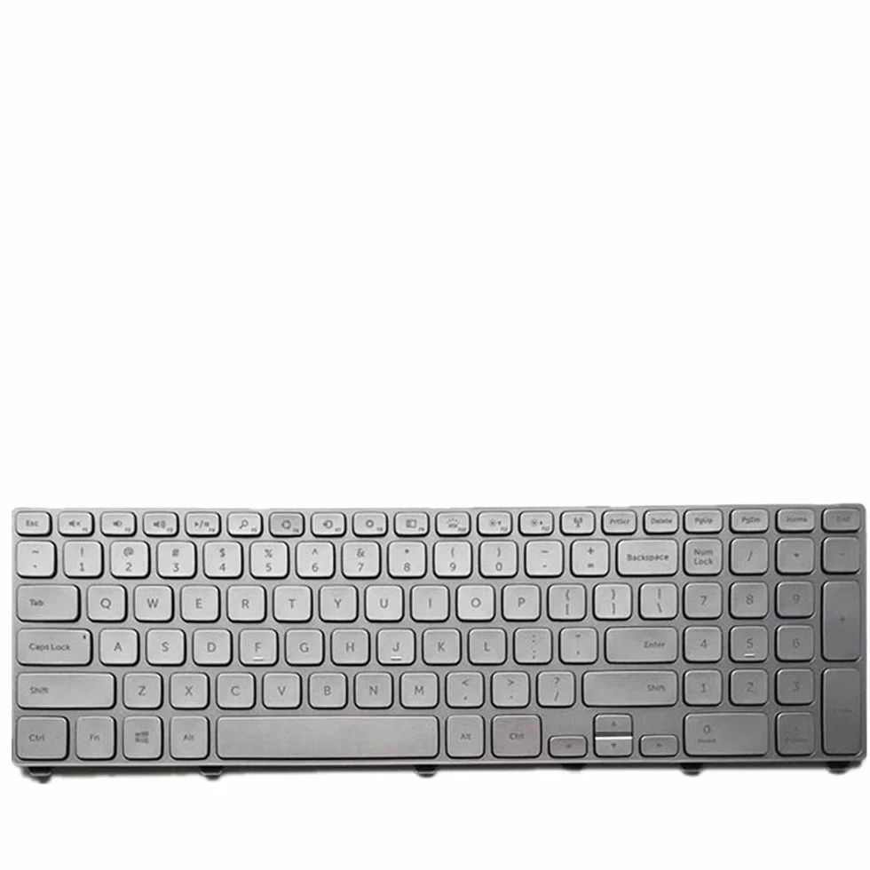 Klawiatura do laptopa For DELL Inspiron 17 7737 7773 7778 7779 Amerykańska Wersja AngielskaSrebro 9Z.NAVBW.001