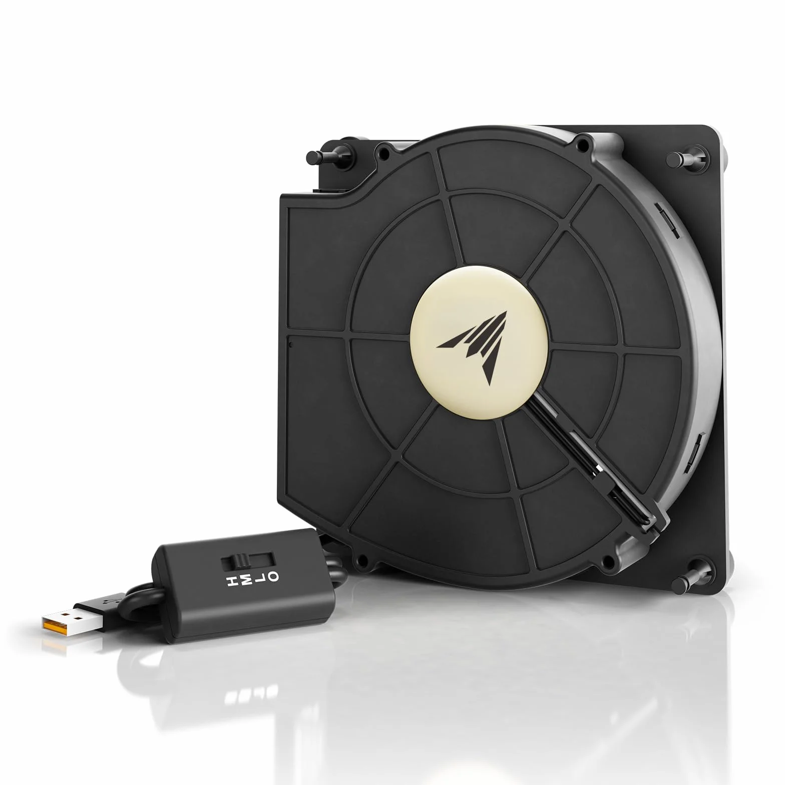 AC Infinity MULTIFAN S2, cichy wentylator dmuchawy USB 120 mm z regulacją prędkości, certyfikat UL, do odbiornika, DVR, Xbox, modemu, AV, chłodzenie szafką