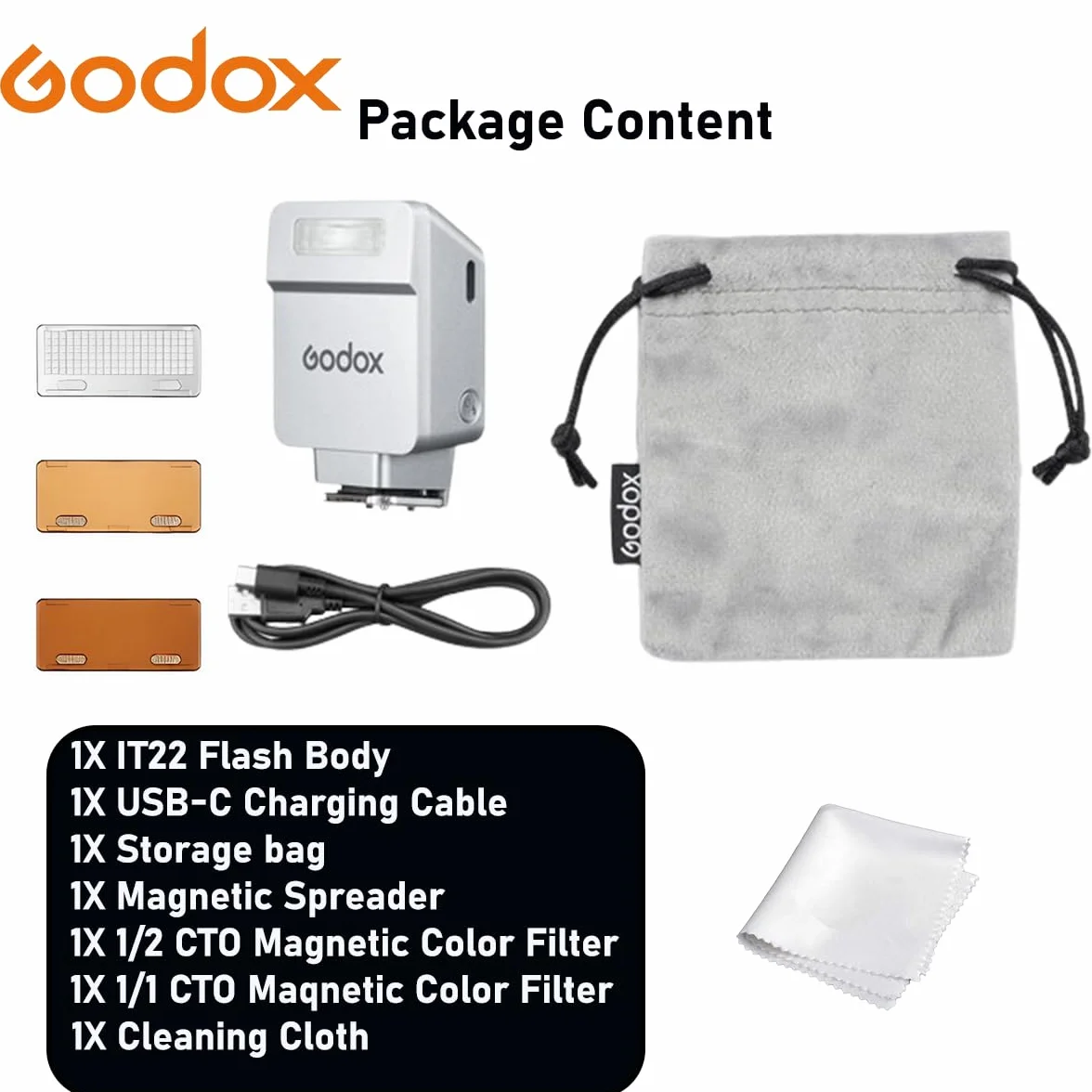 Godox IT22N Mini TTL Flash, IT22N TTL Speedlite kompatybilny z Nikon Z6III Z8 Z5 Z50II Z50 Zfc Z6II Z30 Z6 Z50II Z7II Z8 Z9