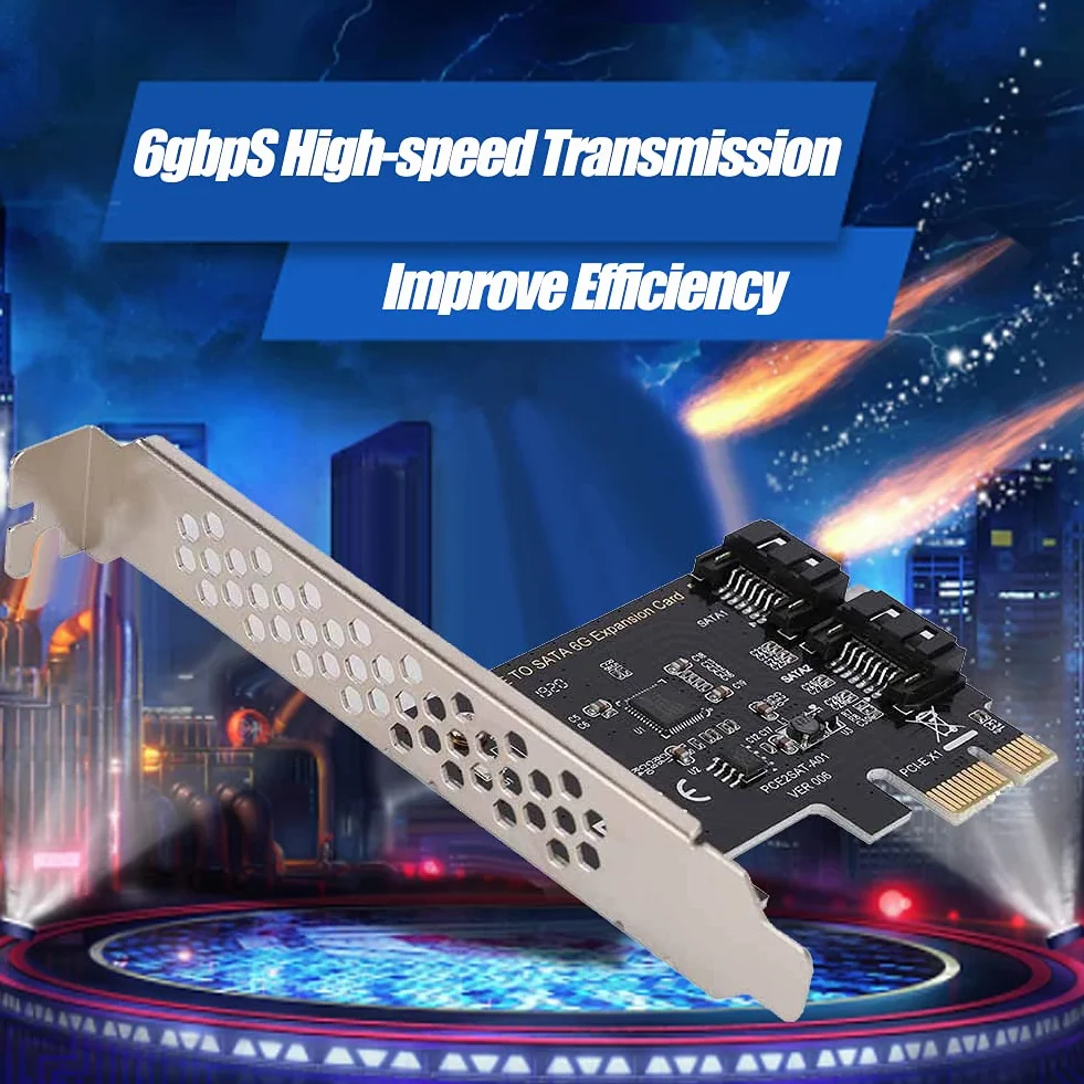 PCI Express SATA, karta kontrolera Richer-R PCI Express na SATA 3.0, 2-portowe karty rozszerzeń SATA III 6Gbps PCI-E (1X 4X 8X 16X) dla / 8 / XP / Server2003 / Linux itp.