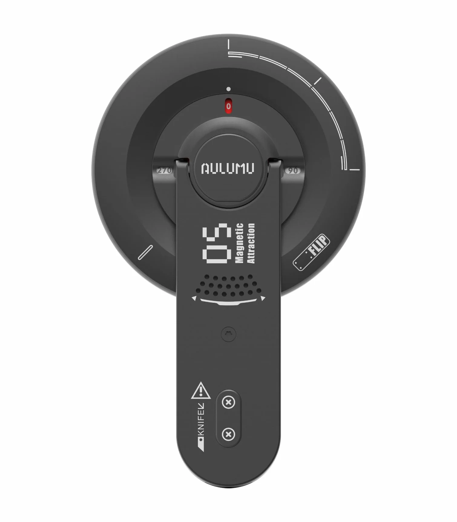 Aulumu G05 Air Uchwyt na Telefon z Gniazdem i Podstawką, Regulowany Kąt Obrotu, Ultra Lekki i Ultra Cienki Stop Aluminium, Czarny