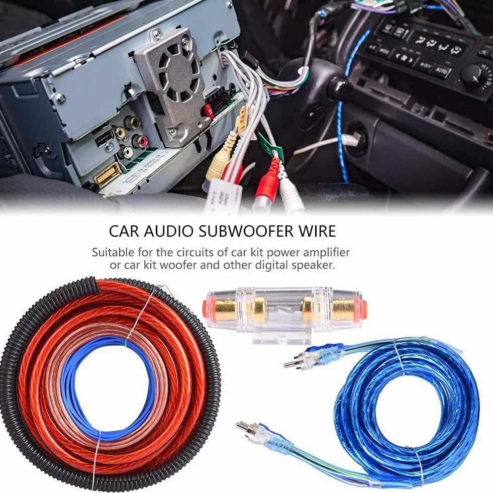 EBTOOLS Kabelkabelsatz, 2800 W 4 Guage Car Audio Subwoofer Verstärker Lautsprecher Installation Kabelkabelsatz Sicherungsanzug