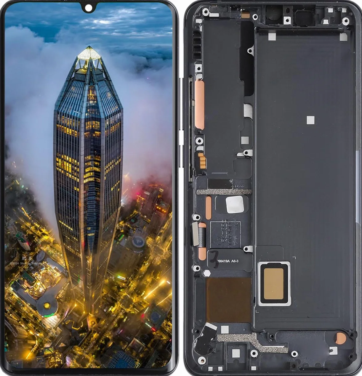 (bez odcisków palców) zespół wyświetlacza LCD do Xiaomi Mi Note 10 Lite M2002F4LG / Note 10 M1910F4G / Note 10 PRO M1910F4S zestaw do wymiany ekranu (czarny)