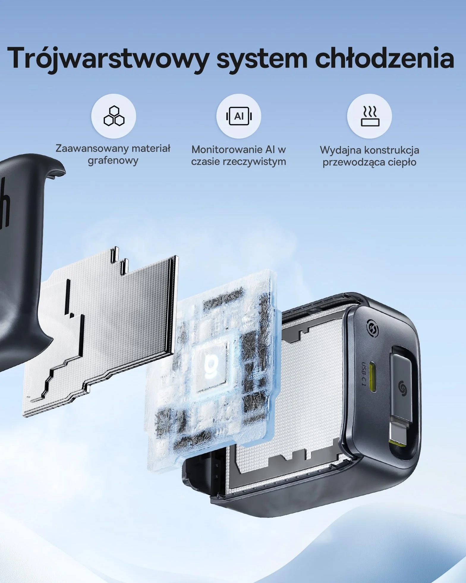 Ładowarka USB-C 45W do iPhone, Baseus Enercore z kablem USB-C, ładowarka do iPada, szybkie ładowanie PPS dla iPhone 16/15/14/13/12/11 Pro Max/Air, Samsung Galaxy S25, Pixel, z wysuwanym kablem