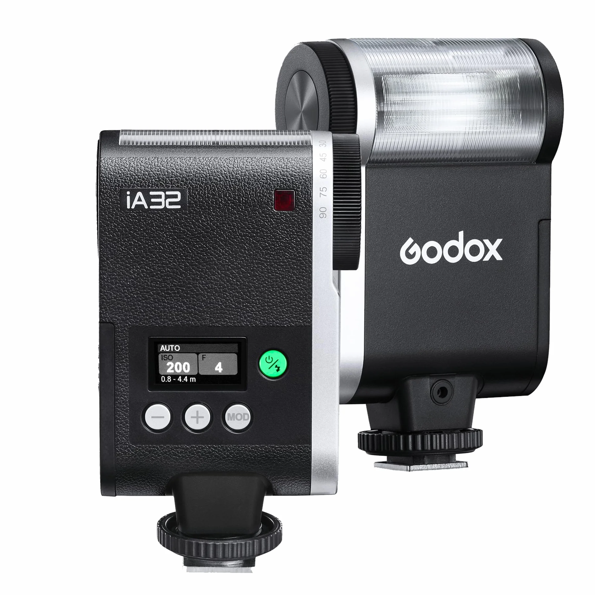 Godox iA32 iFlash kamera błyskowa Mini Speedlite GN15 A/M tryb z optycznym wyzwalaczem S1/S2 przechylana głowica lampy błyskowej do aparatu Fuji, Canon, Nikon, Sony, Olympus, Panasonic