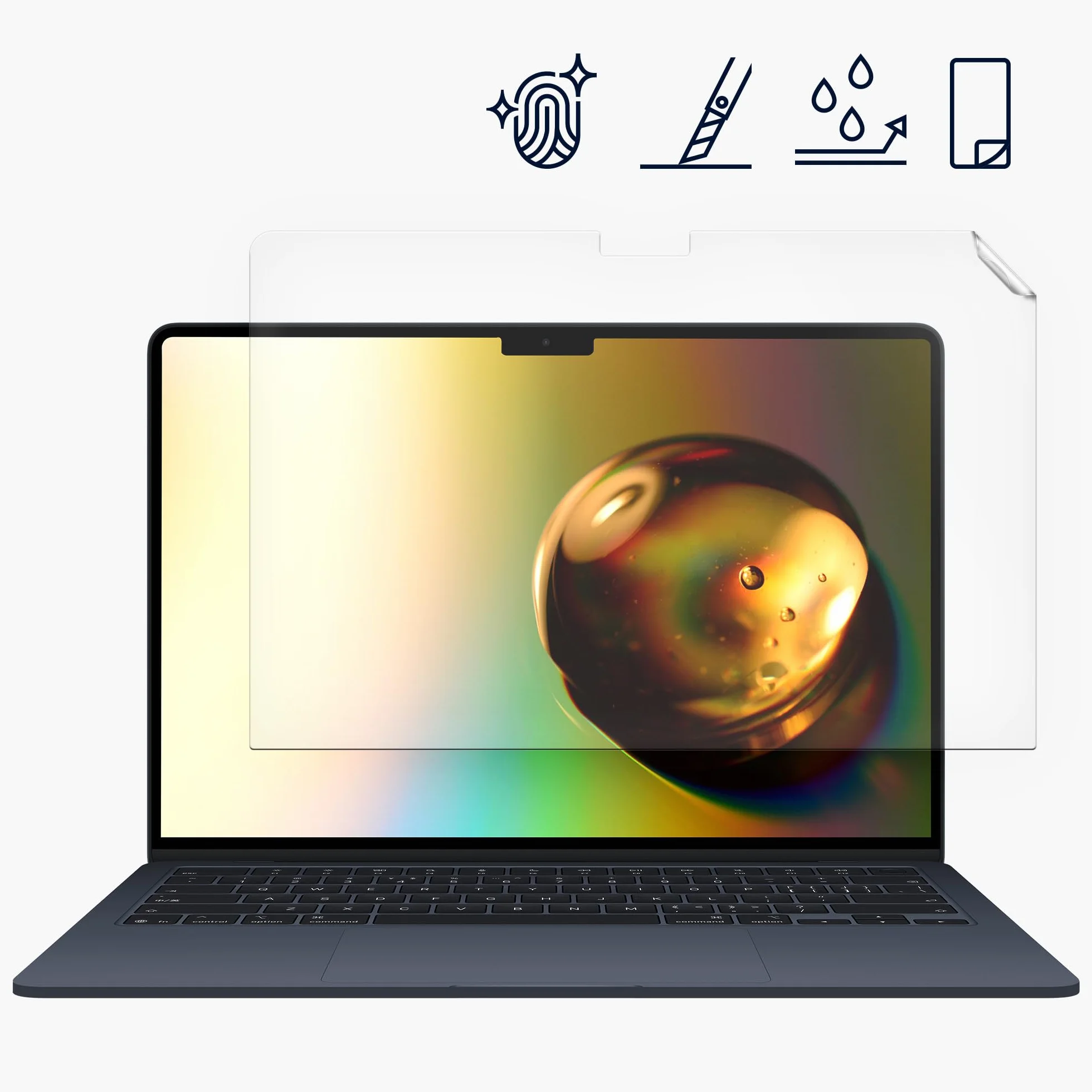 kwmobile Osłona ekranu kompatybilna z Apple Macbook Air 13 M4 2025 A3240 – matowa folia antyodblaskowa